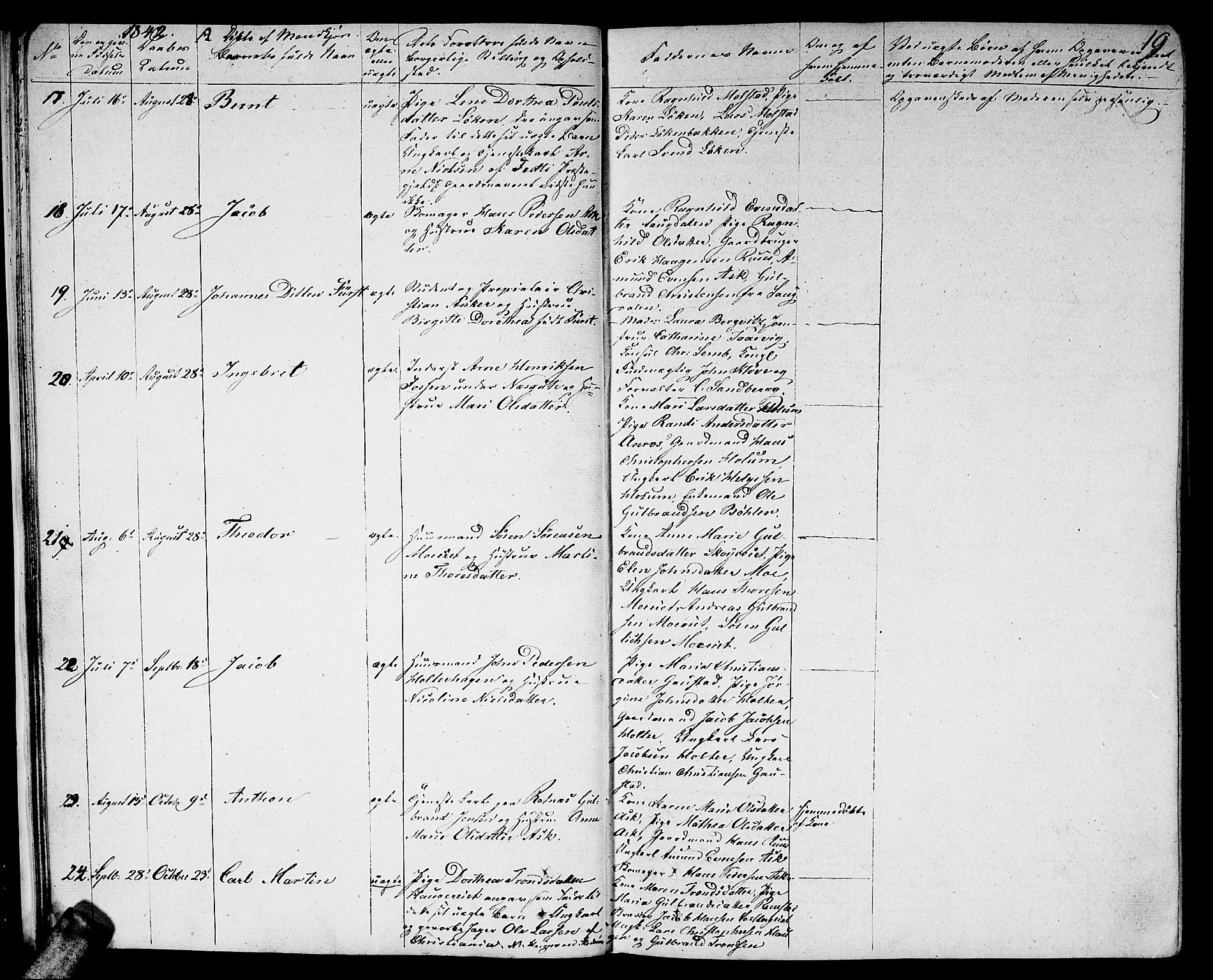 Nittedal prestekontor Kirkebøker, SAO/A-10365a/F/Fa/L0004: Parish register (official) no. I 4, 1836-1849, p. 19