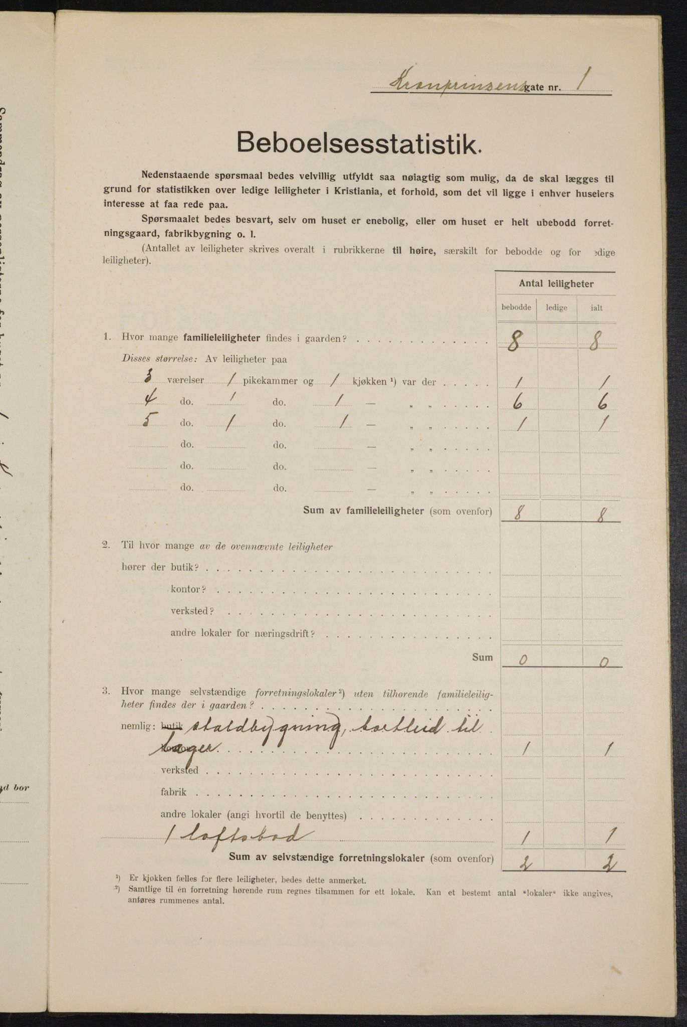 OBA, Municipal Census 1914 for Kristiania, 1914, p. 54393