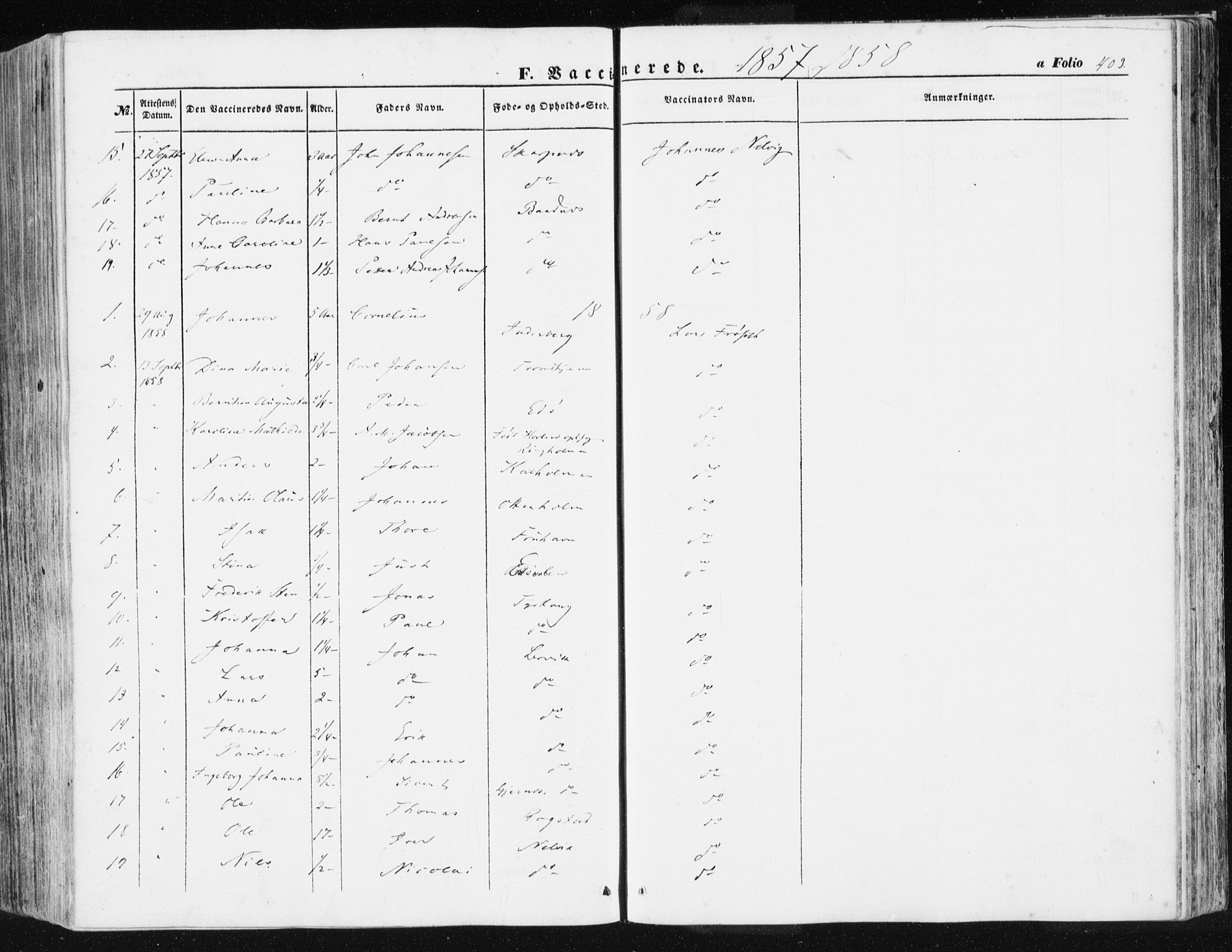 Ministerialprotokoller, klokkerbøker og fødselsregistre - Møre og Romsdal, AV/SAT-A-1454/581/L0937: Parish register (official) no. 581A05, 1853-1872, p. 403