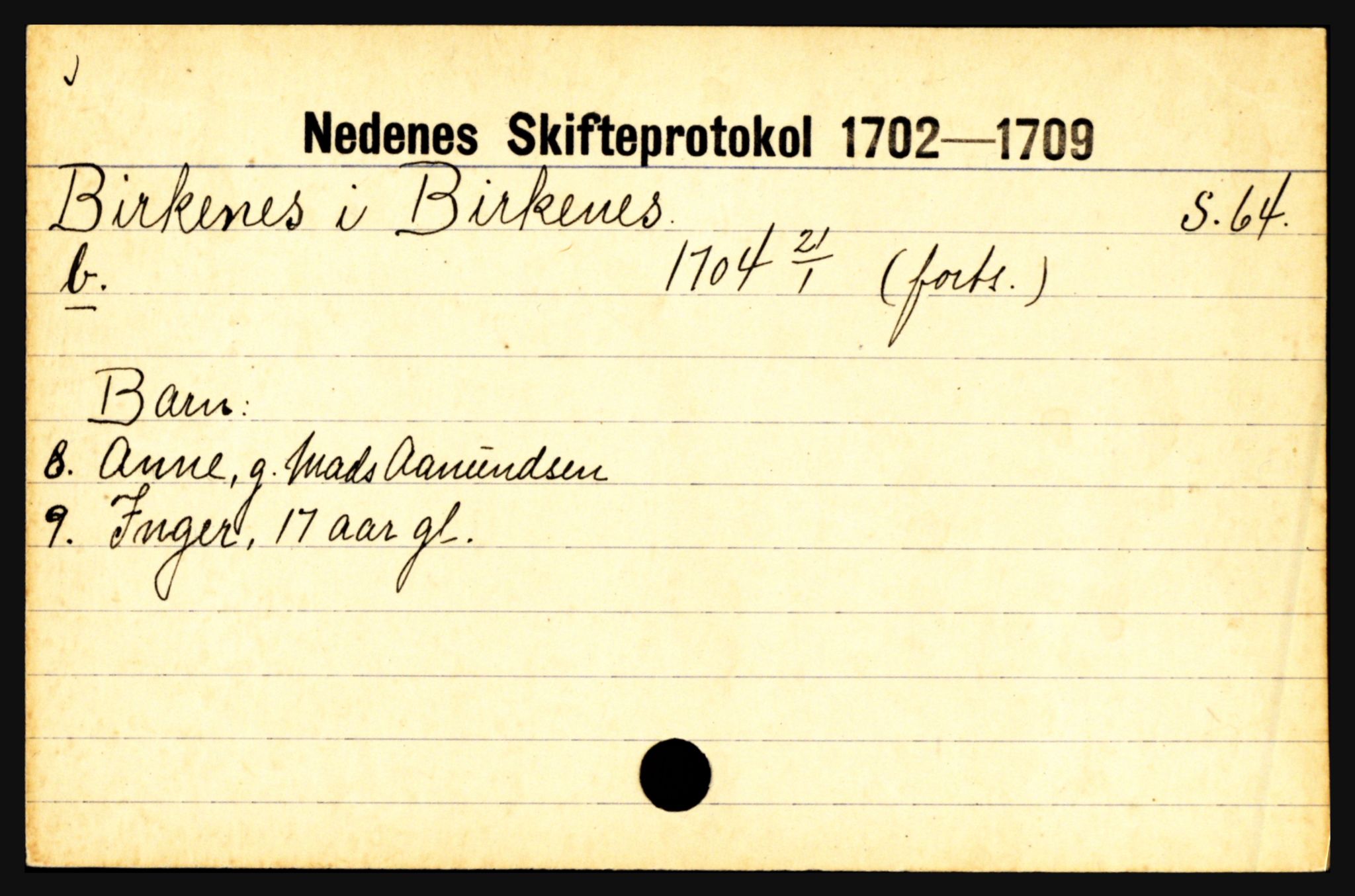 Nedenes sorenskriveri før 1824, AV/SAK-1221-0007/H, p. 2619