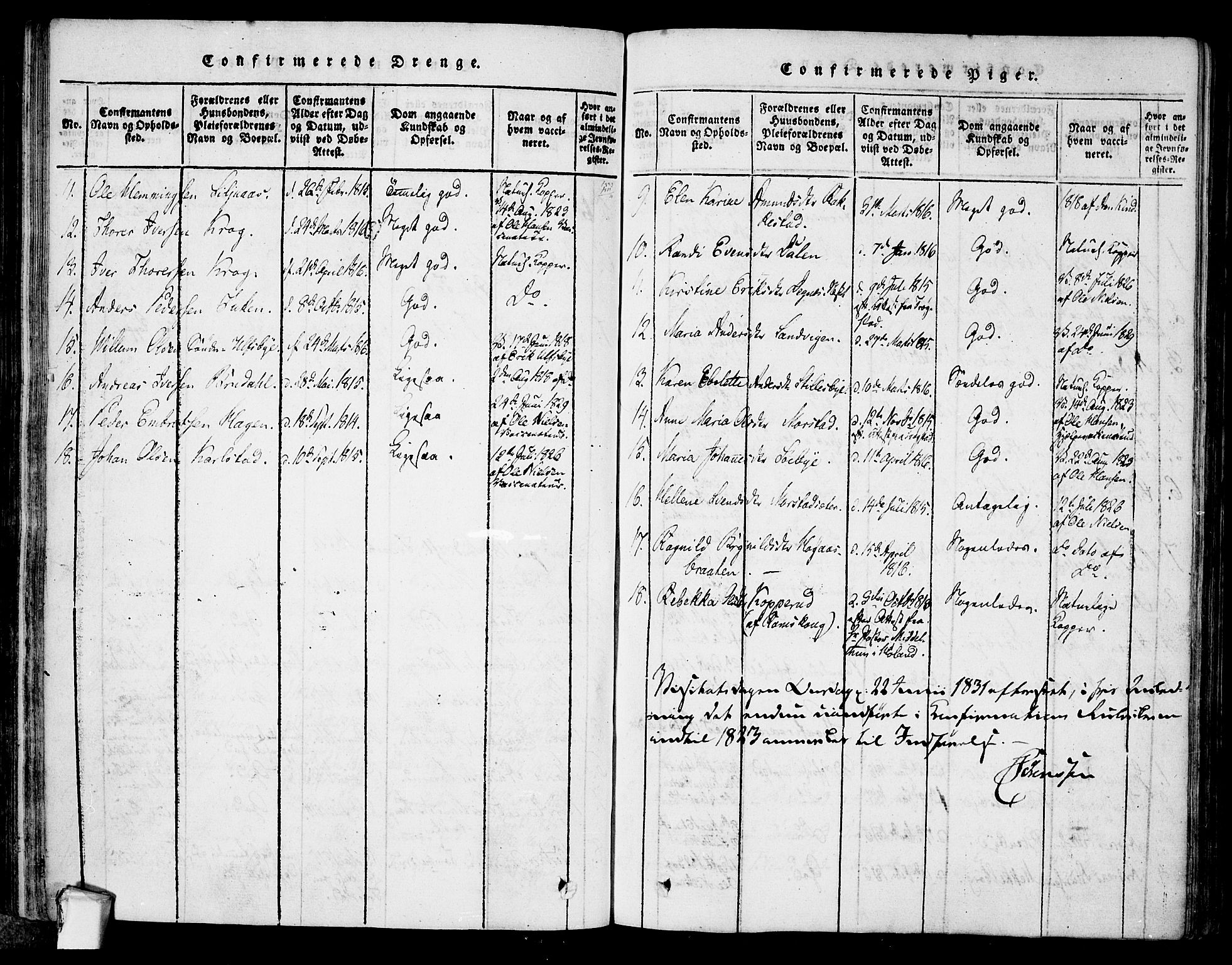 Rødenes prestekontor Kirkebøker, AV/SAO-A-2005/F/Fa/L0004: Parish register (official) no. I 4, 1814-1838, p. 22