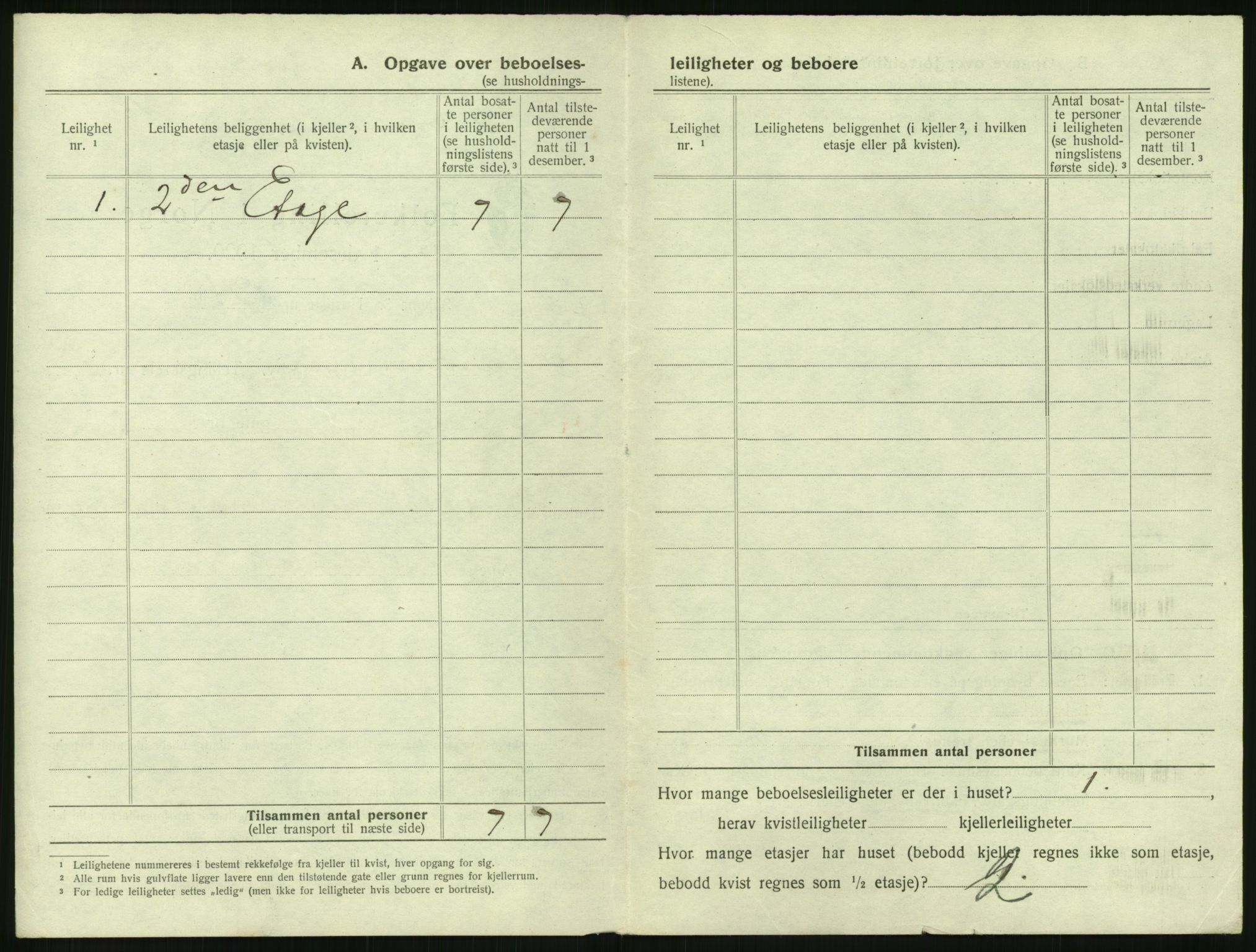 SAH, 1920 census for Lillehammer, 1920, p. 611