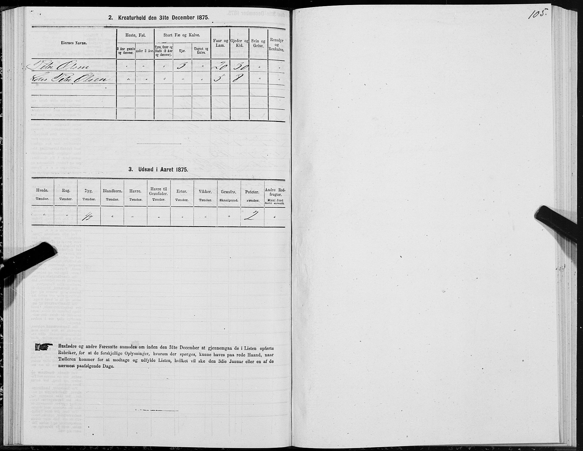 SAT, 1875 census for 1523P Sunnylven, 1875, p. 2105