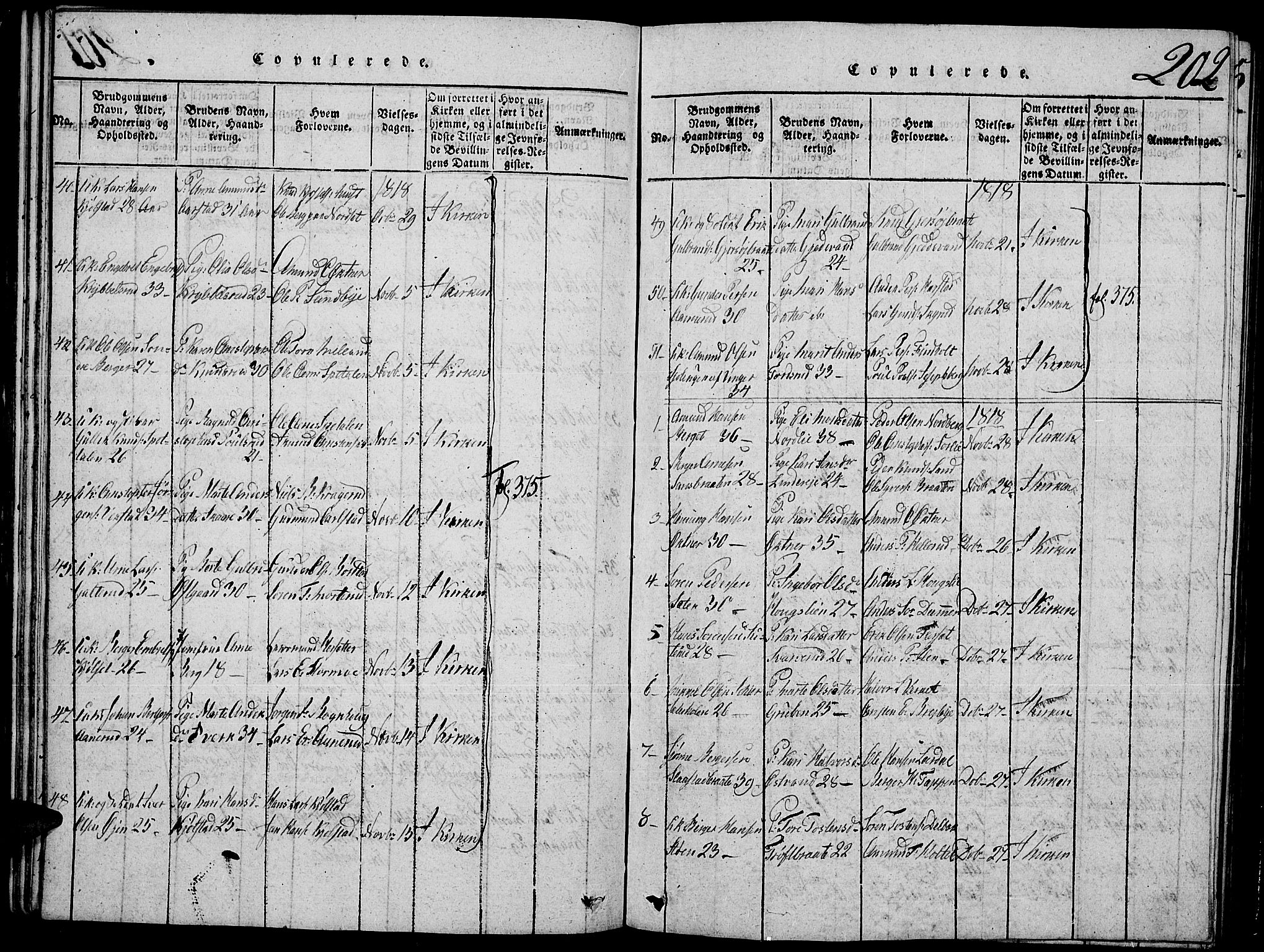 Strøm-Odalen prestekontor, AV/SAH-PREST-028/H/Ha/Hab/L0001: Parish register (copy) no. 1, 1813-1825, p. 202