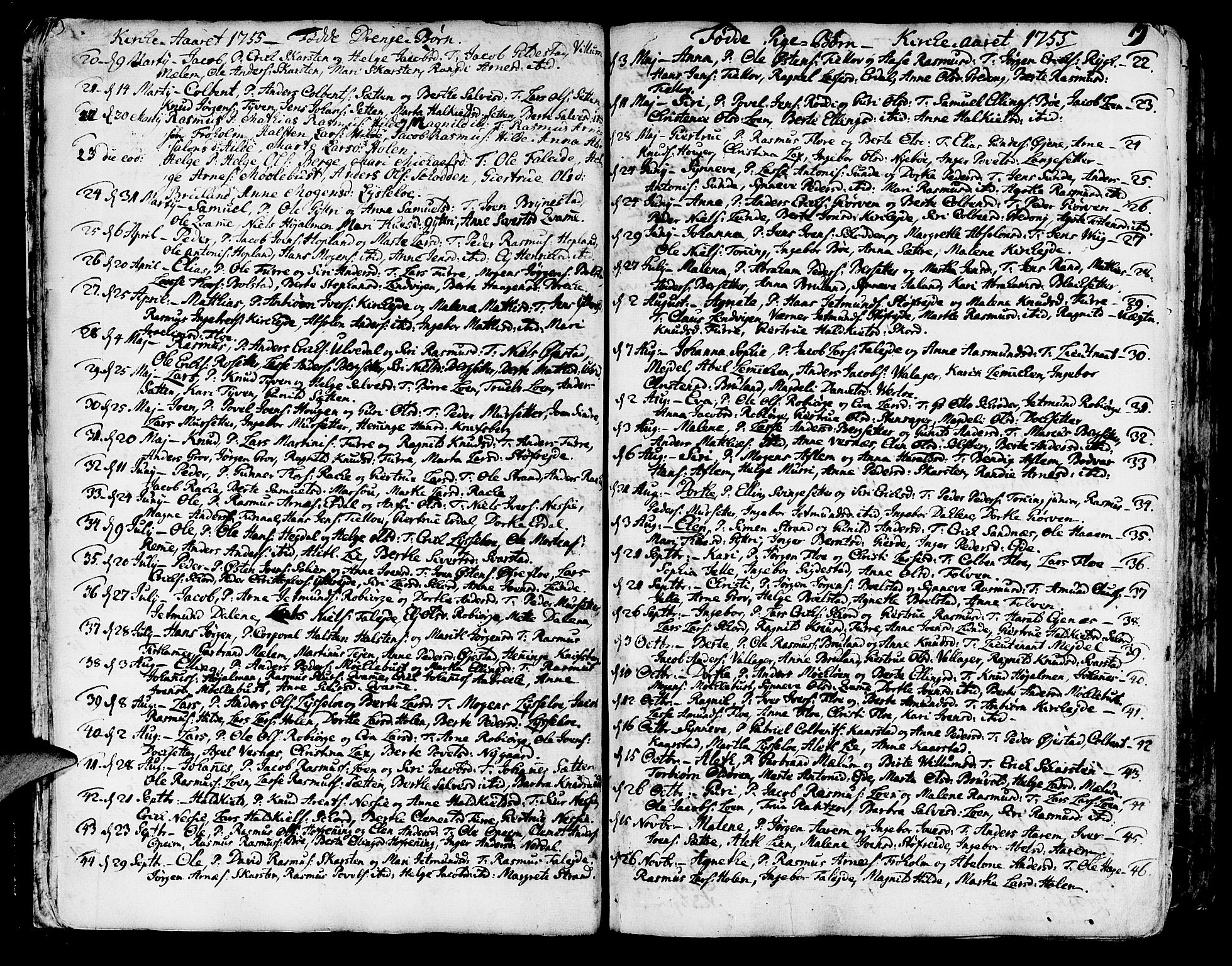 Innvik sokneprestembete, SAB/A-80501: Parish register (official) no. A 1, 1750-1816, p. 19
