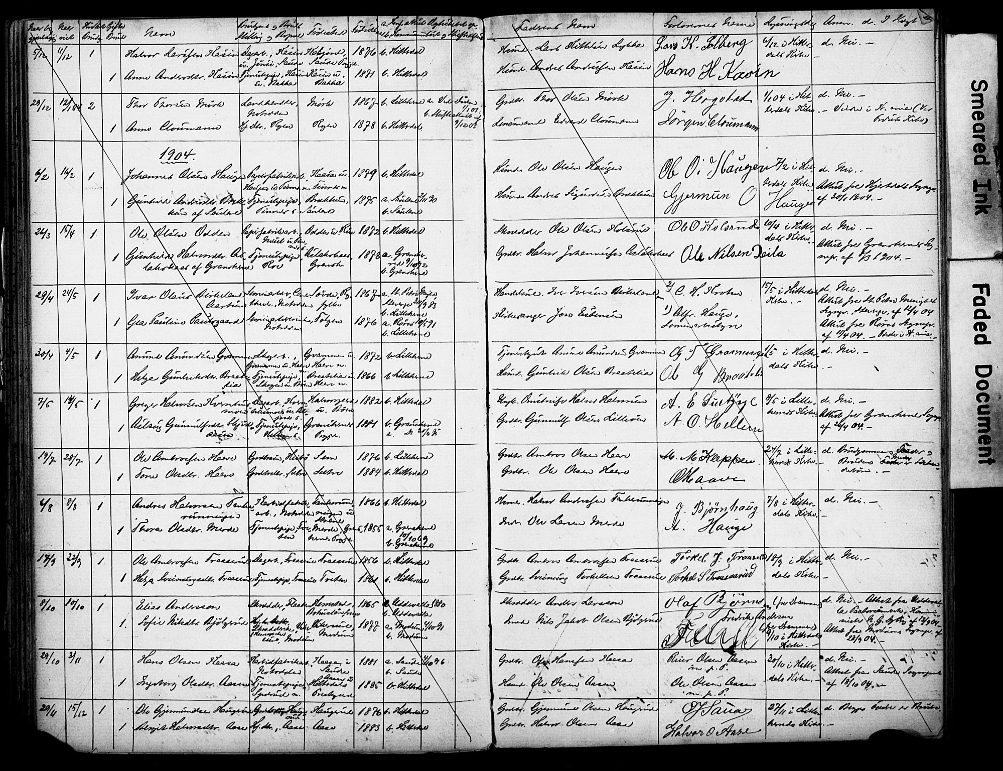 Heddal kirkebøker, AV/SAKO-A-268/H/Ha/L0001: Banns register no. 1, 1865-1918