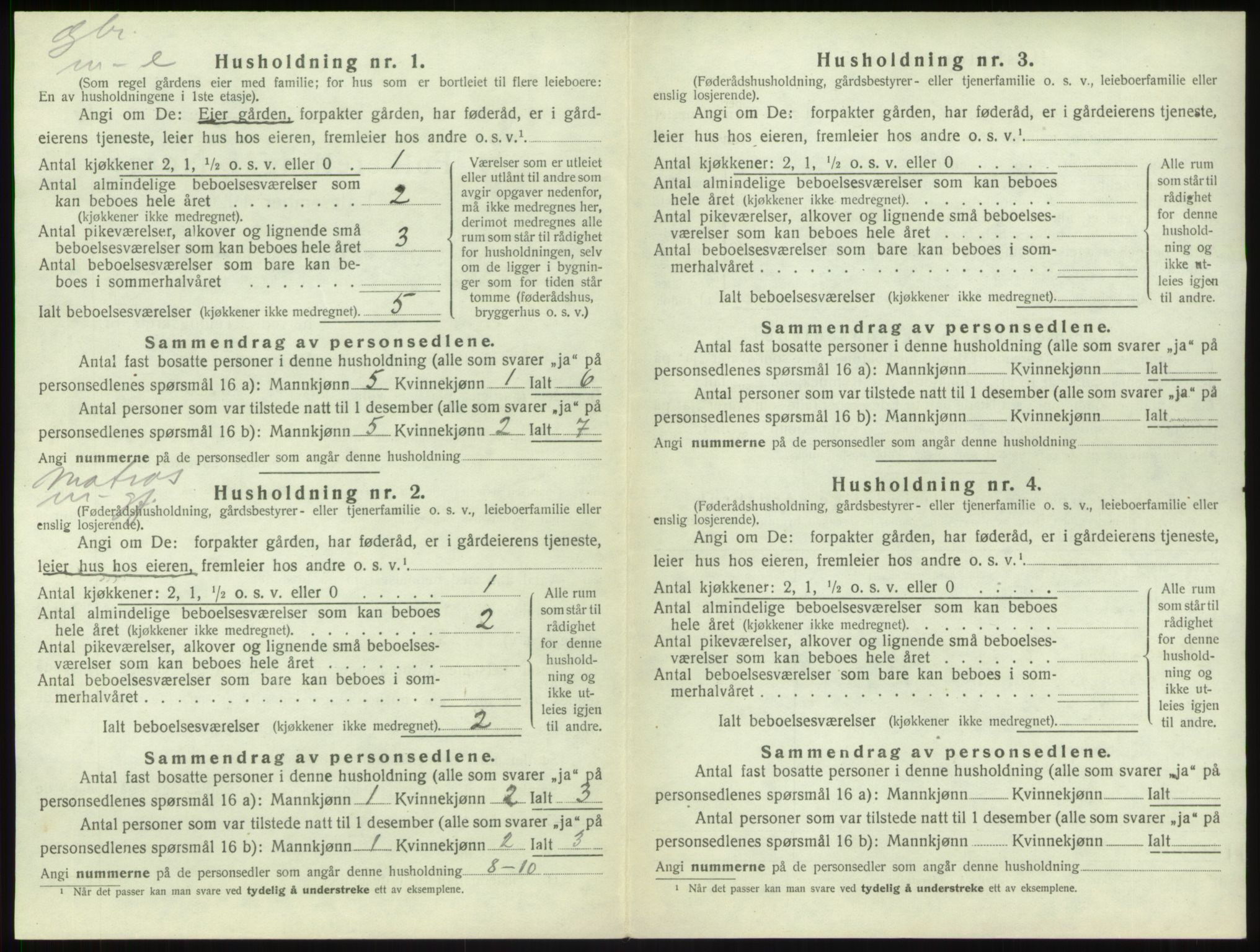 SAB, 1920 census for Sogndal, 1920, p. 210