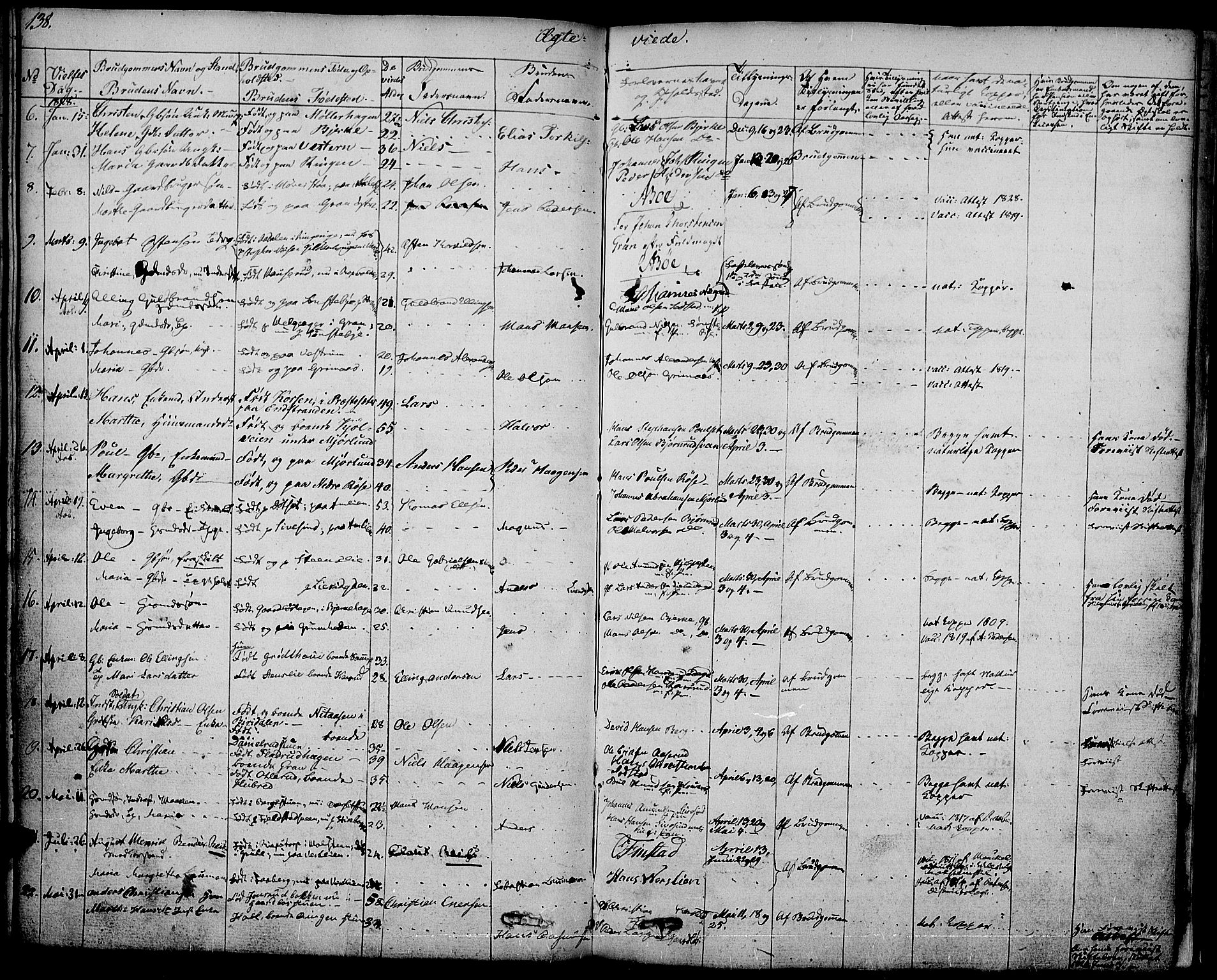 Vestre Toten prestekontor, SAH/PREST-108/H/Ha/Haa/L0002: Parish register (official) no. 2, 1825-1837, p. 138