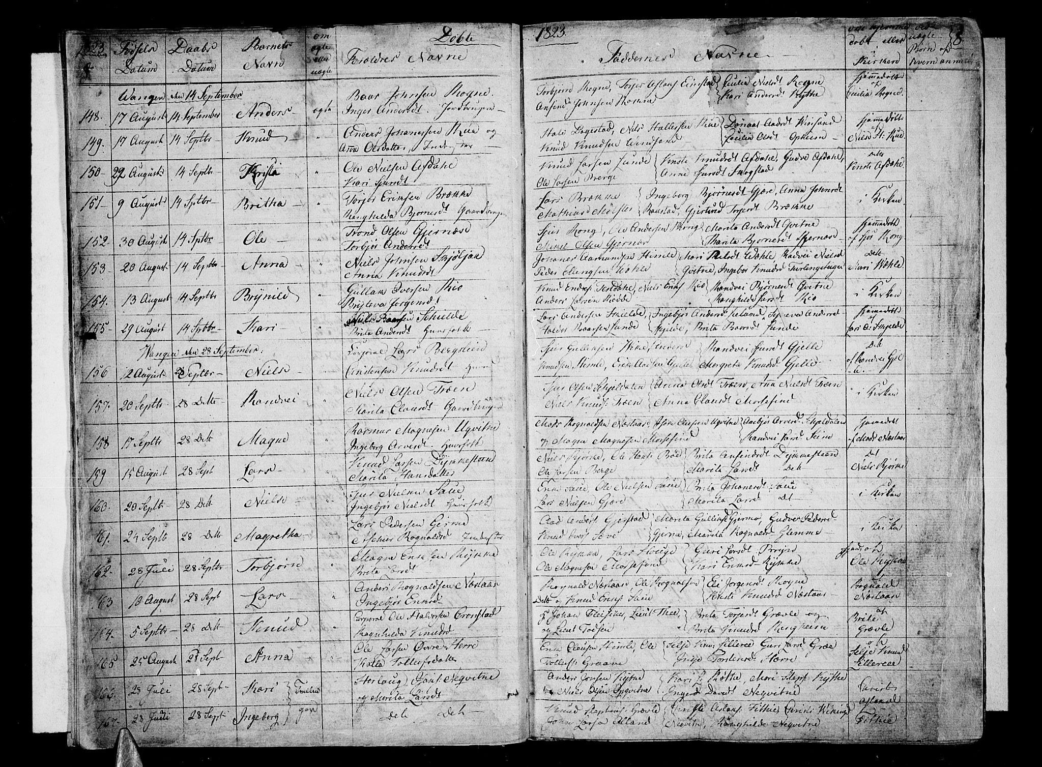 Voss sokneprestembete, AV/SAB-A-79001/H/Haa: Parish register (official) no. A 12, 1823-1837, p. 8