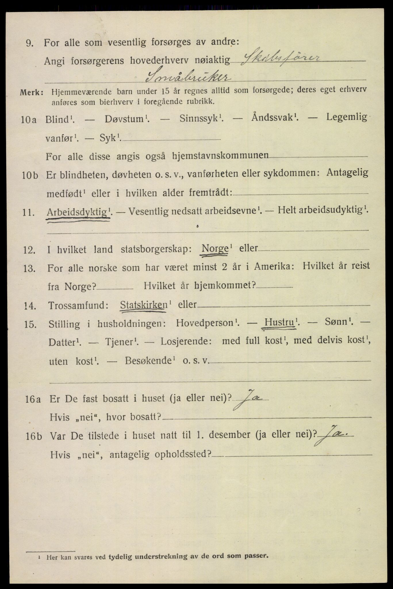 SAK, 1920 census for Fjære, 1920, p. 10390