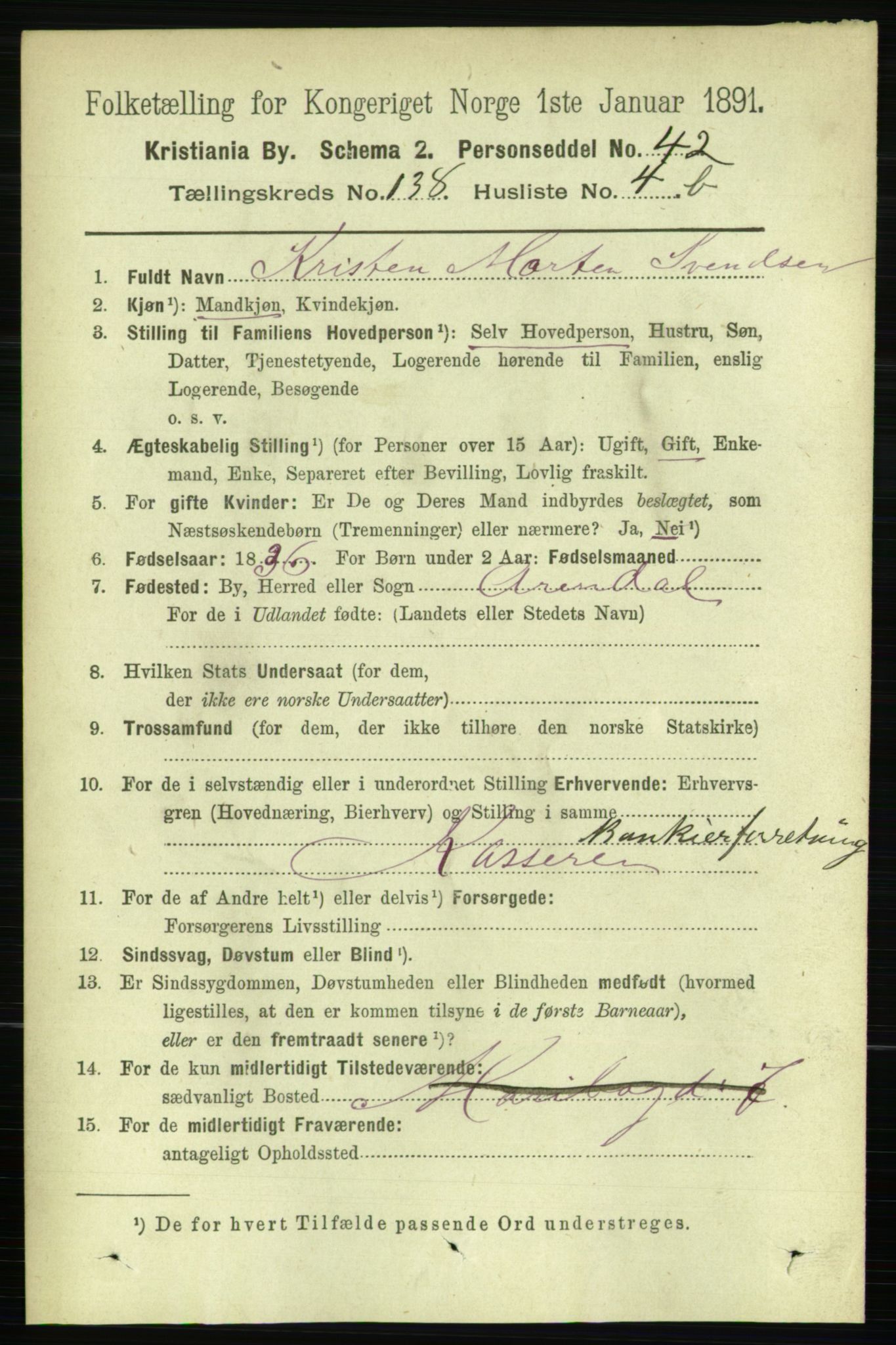 RA, 1891 census for 0301 Kristiania, 1891, p. 76584