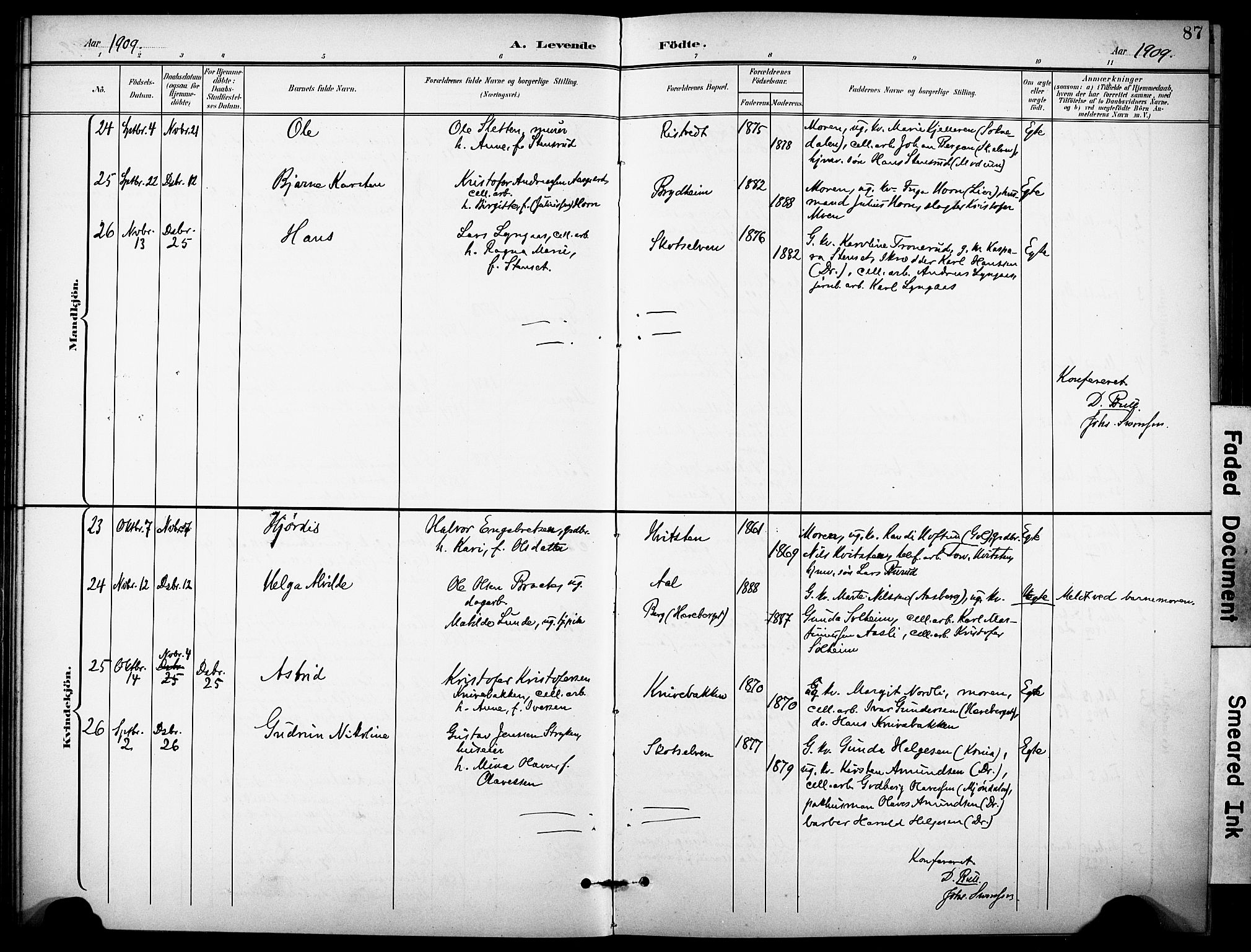 Eiker kirkebøker, AV/SAKO-A-4/F/Fc/L0003: Parish register (official) no. III 3, 1897-1981, p. 87