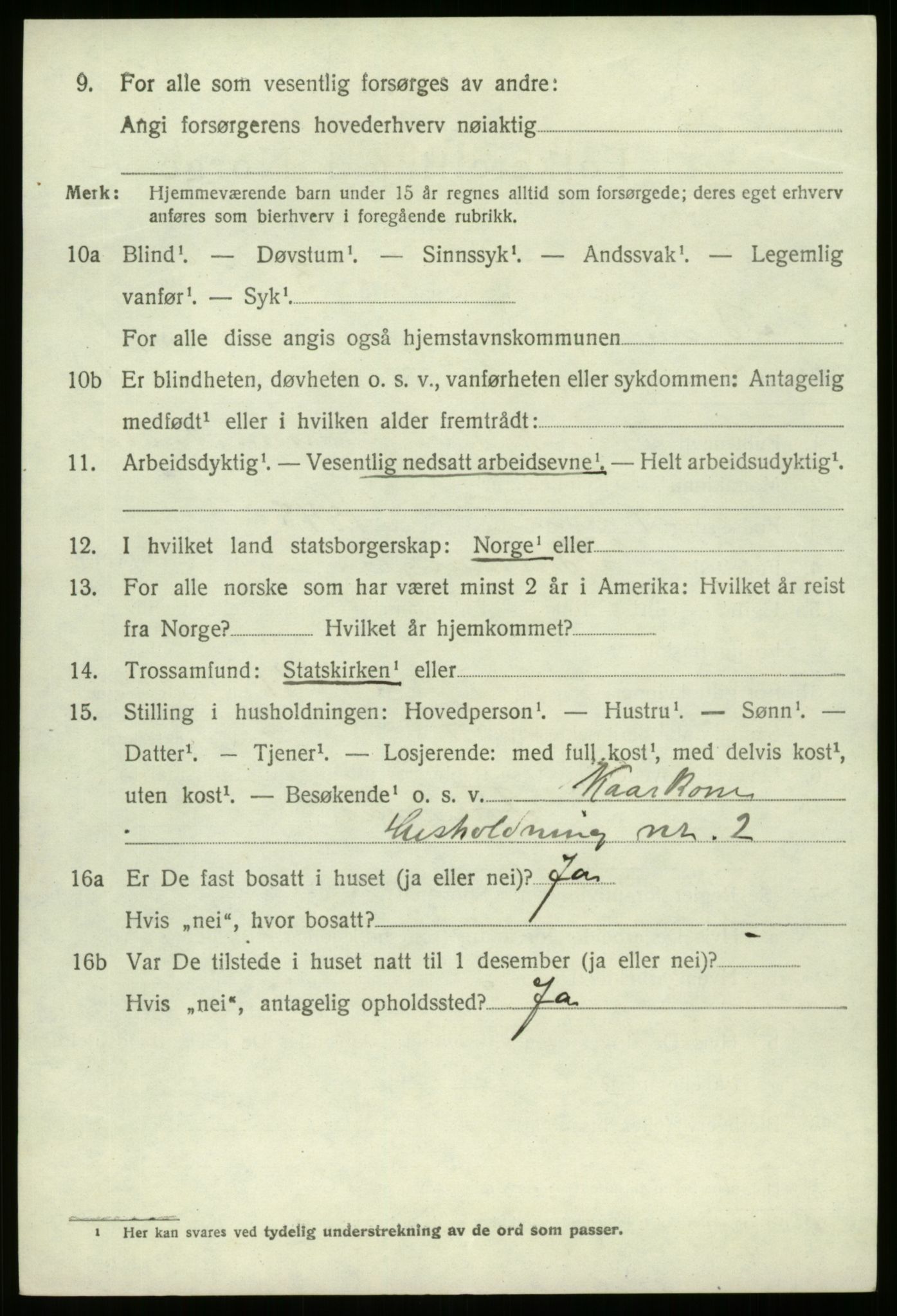 SAB, 1920 census for Bremanger, 1920, p. 7057