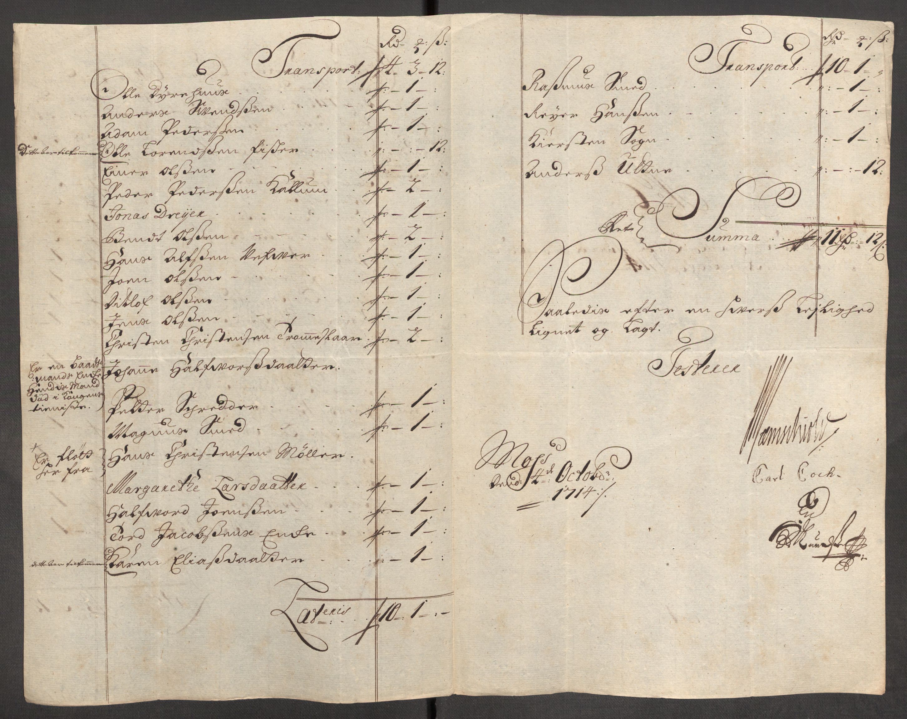 Rentekammeret inntil 1814, Reviderte regnskaper, Fogderegnskap, AV/RA-EA-4092/R04/L0138: Fogderegnskap Moss, Onsøy, Tune, Veme og Åbygge, 1713-1714, p. 373