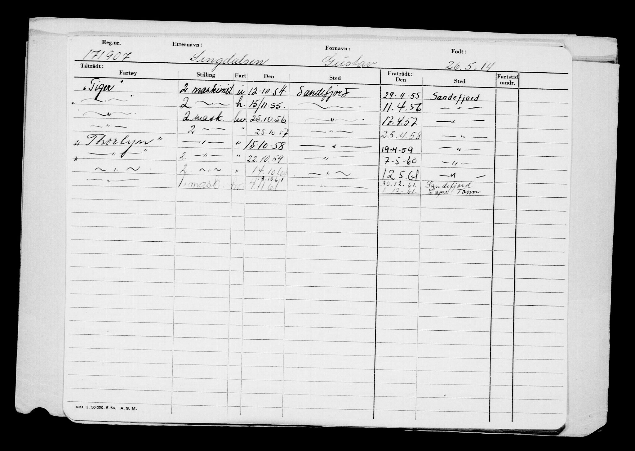 Direktoratet for sjømenn, AV/RA-S-3545/G/Gb/L0121: Hovedkort, 1914, p. 231