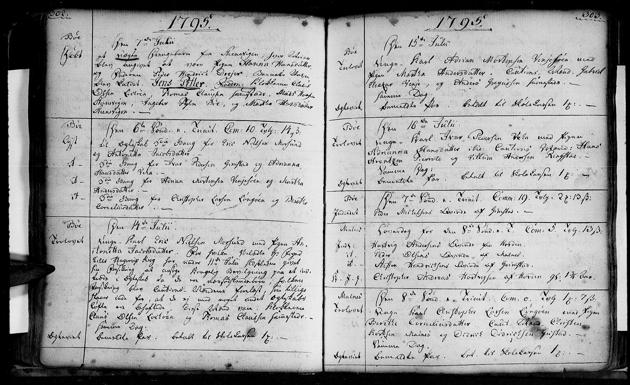Ministerialprotokoller, klokkerbøker og fødselsregistre - Nordland, AV/SAT-A-1459/891/L1297: Parish register (official) no. 891A02, 1759-1820, p. 402-403