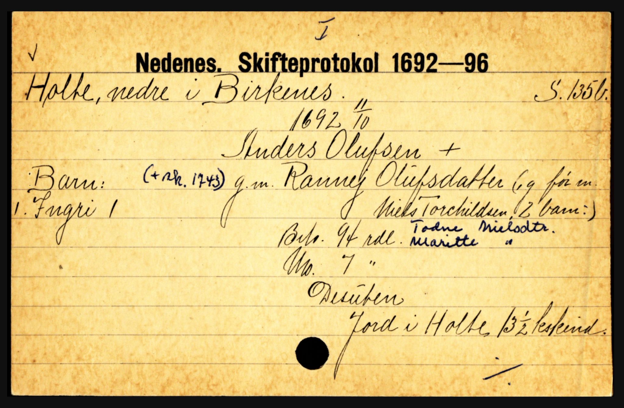 Nedenes sorenskriveri før 1824, AV/SAK-1221-0007/H, p. 12567