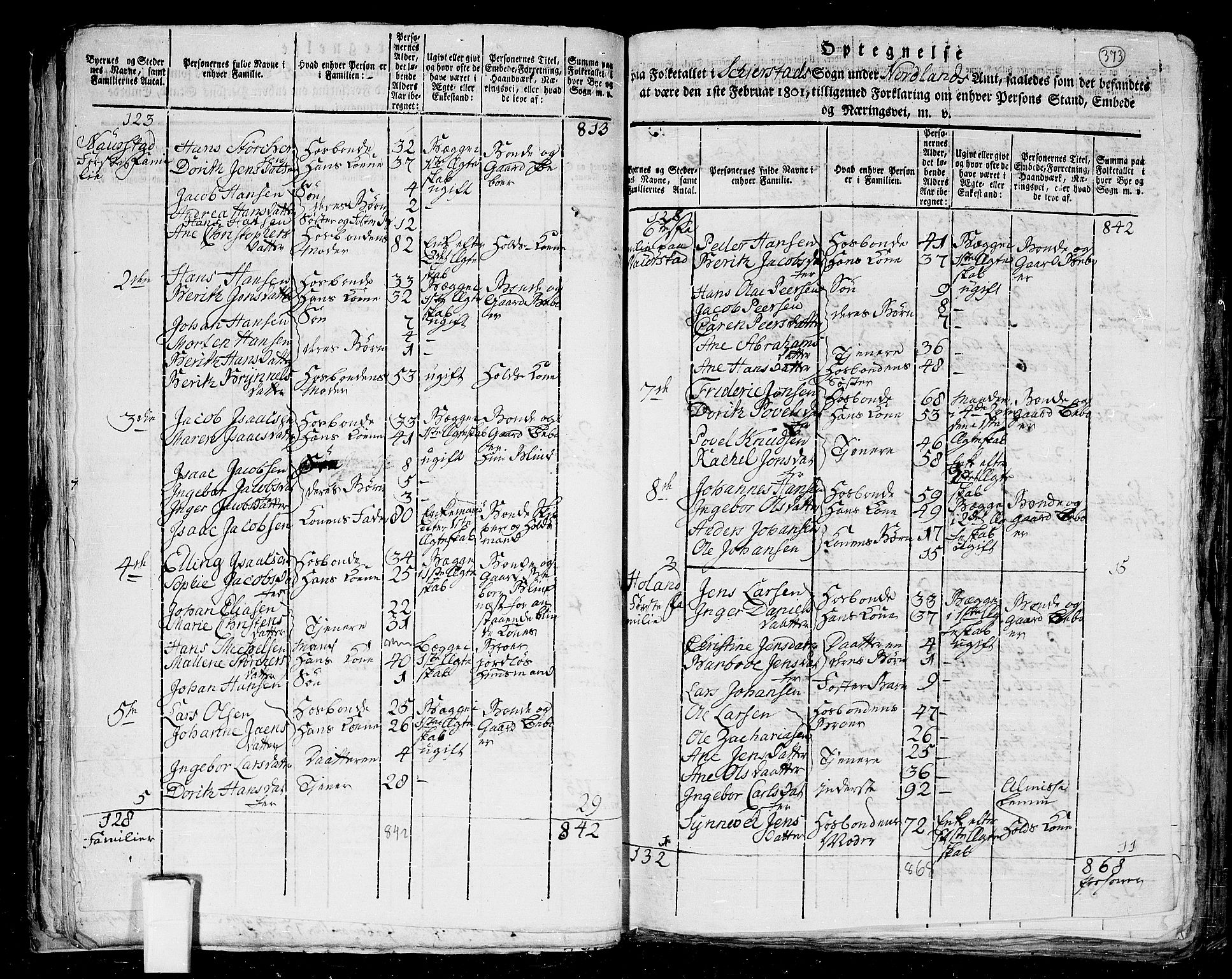 RA, 1801 census for 1842P Skjerstad, 1801, p. 372b-373a