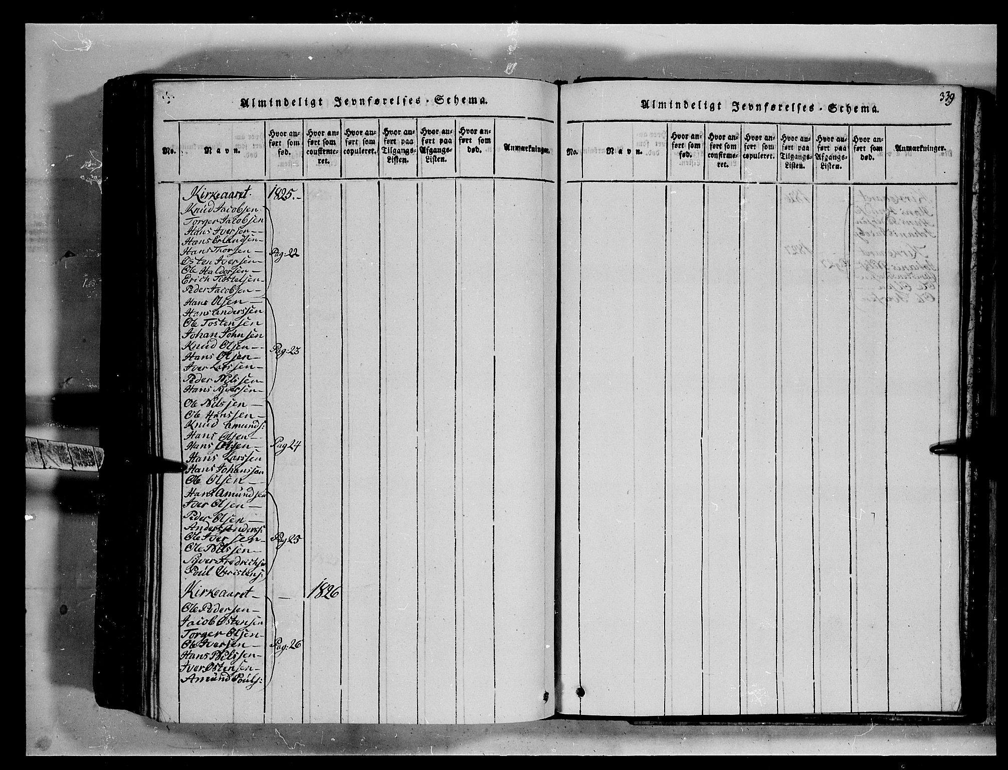 Fron prestekontor, SAH/PREST-078/H/Ha/Hab/L0002: Parish register (copy) no. 2, 1816-1850, p. 339