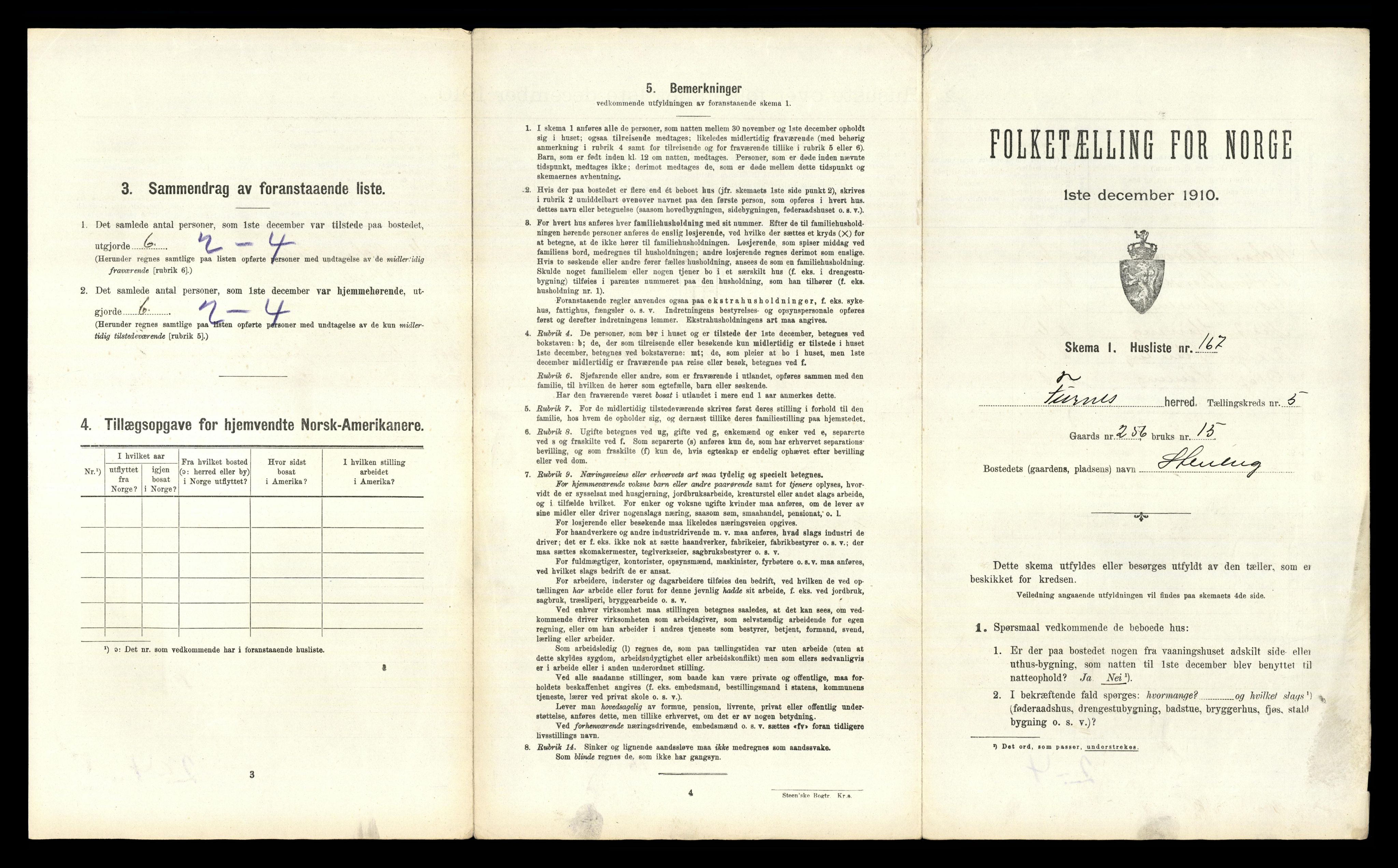 RA, 1910 census for Furnes, 1910, p. 1288