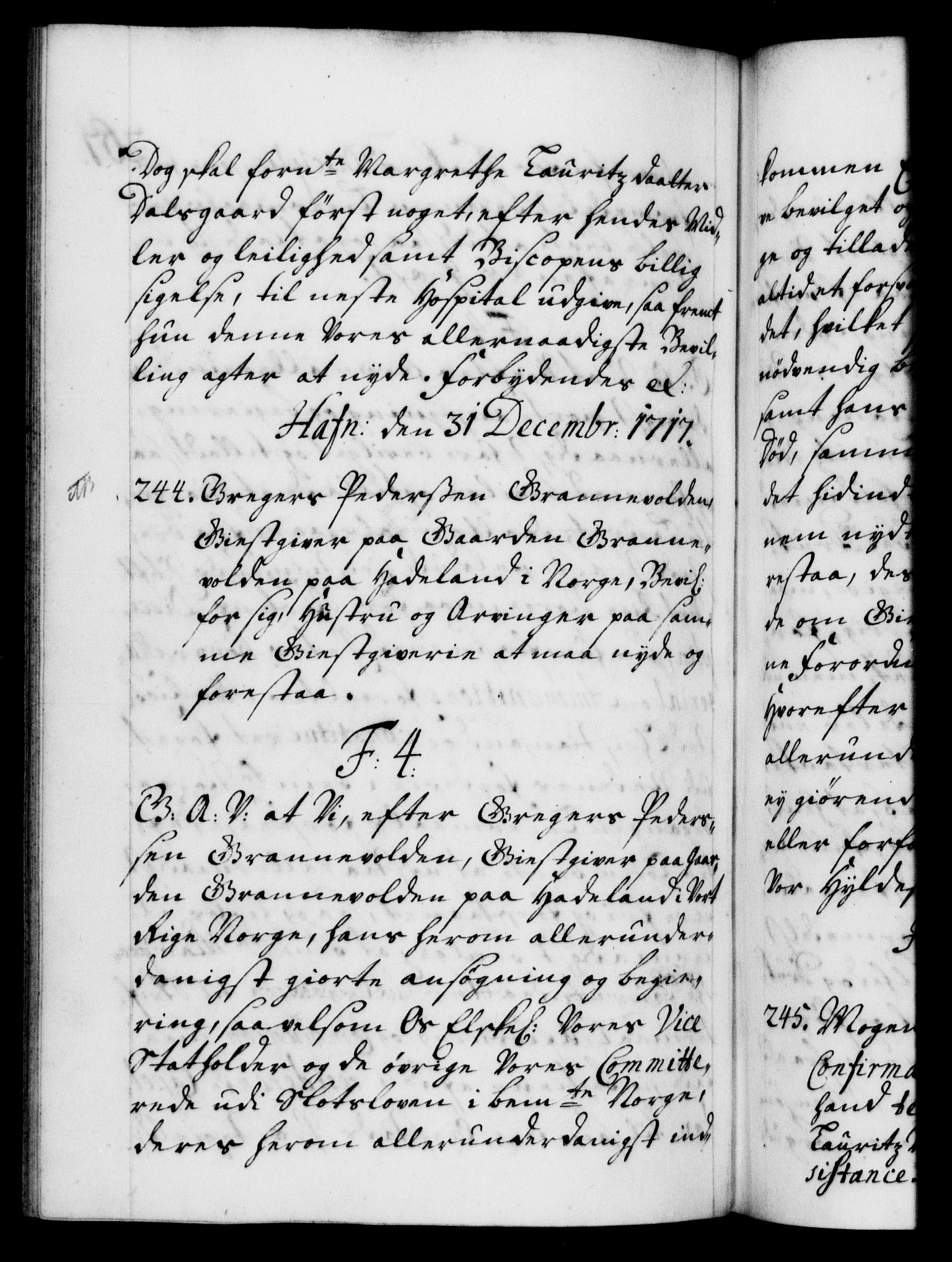 Danske Kanselli 1572-1799, AV/RA-EA-3023/F/Fc/Fca/Fcaa/L0022: Norske registre, 1716-1719, p. 267b