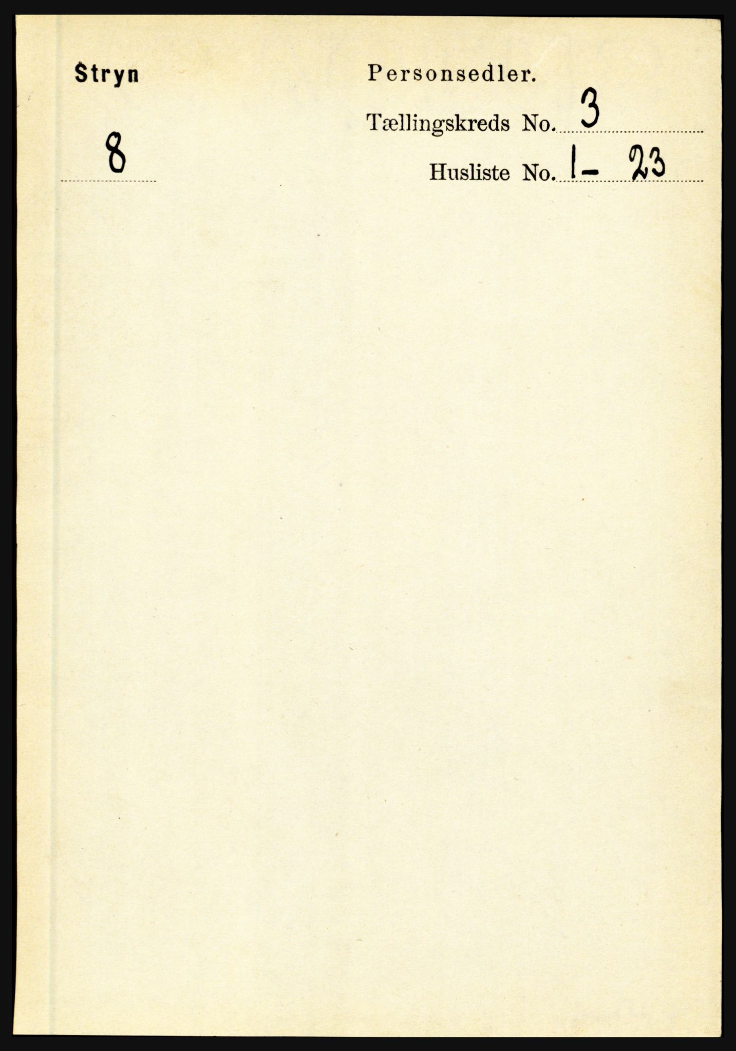 RA, 1891 census for 1448 Stryn, 1891, p. 1095