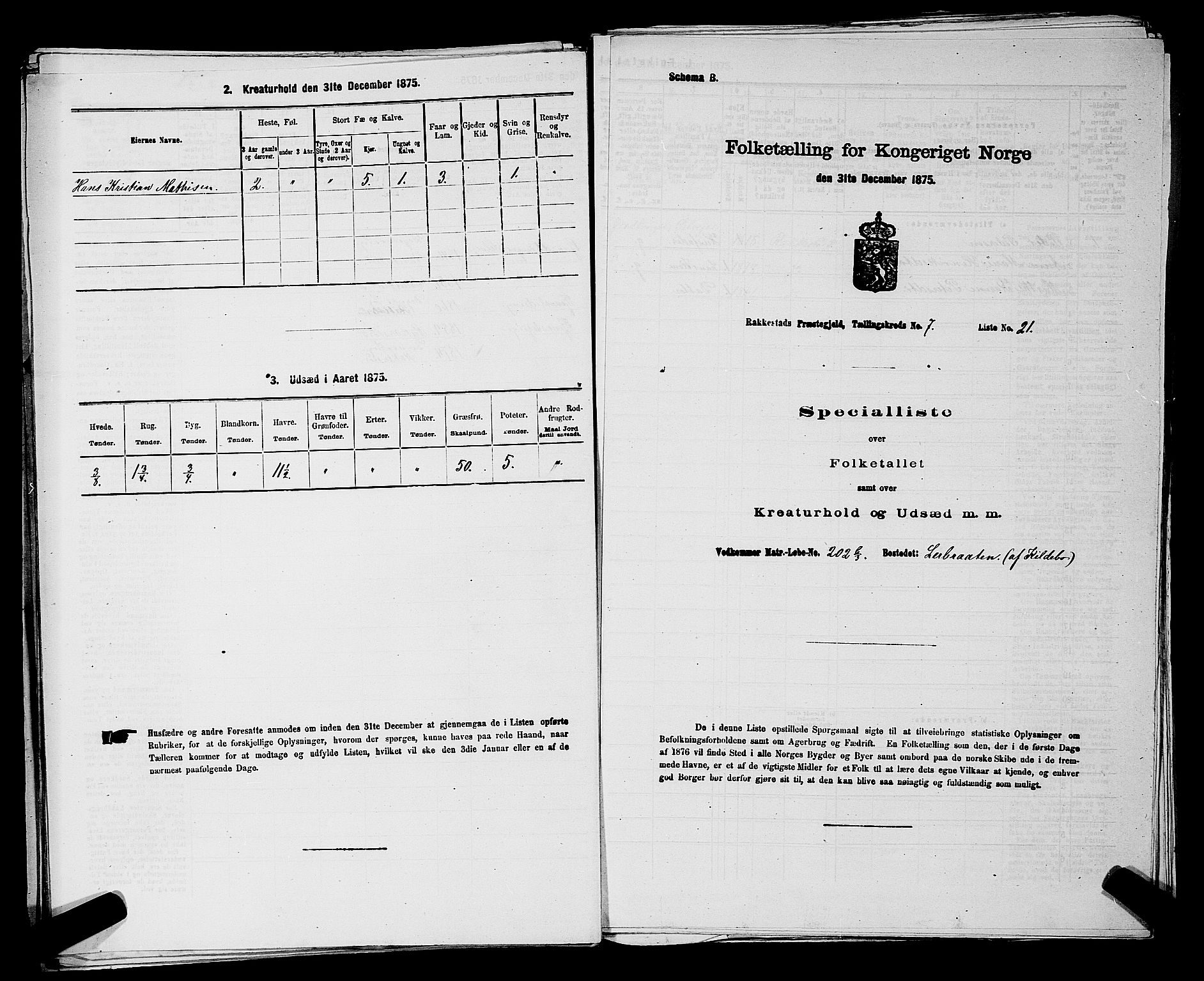 RA, 1875 census for 0128P Rakkestad, 1875, p. 788