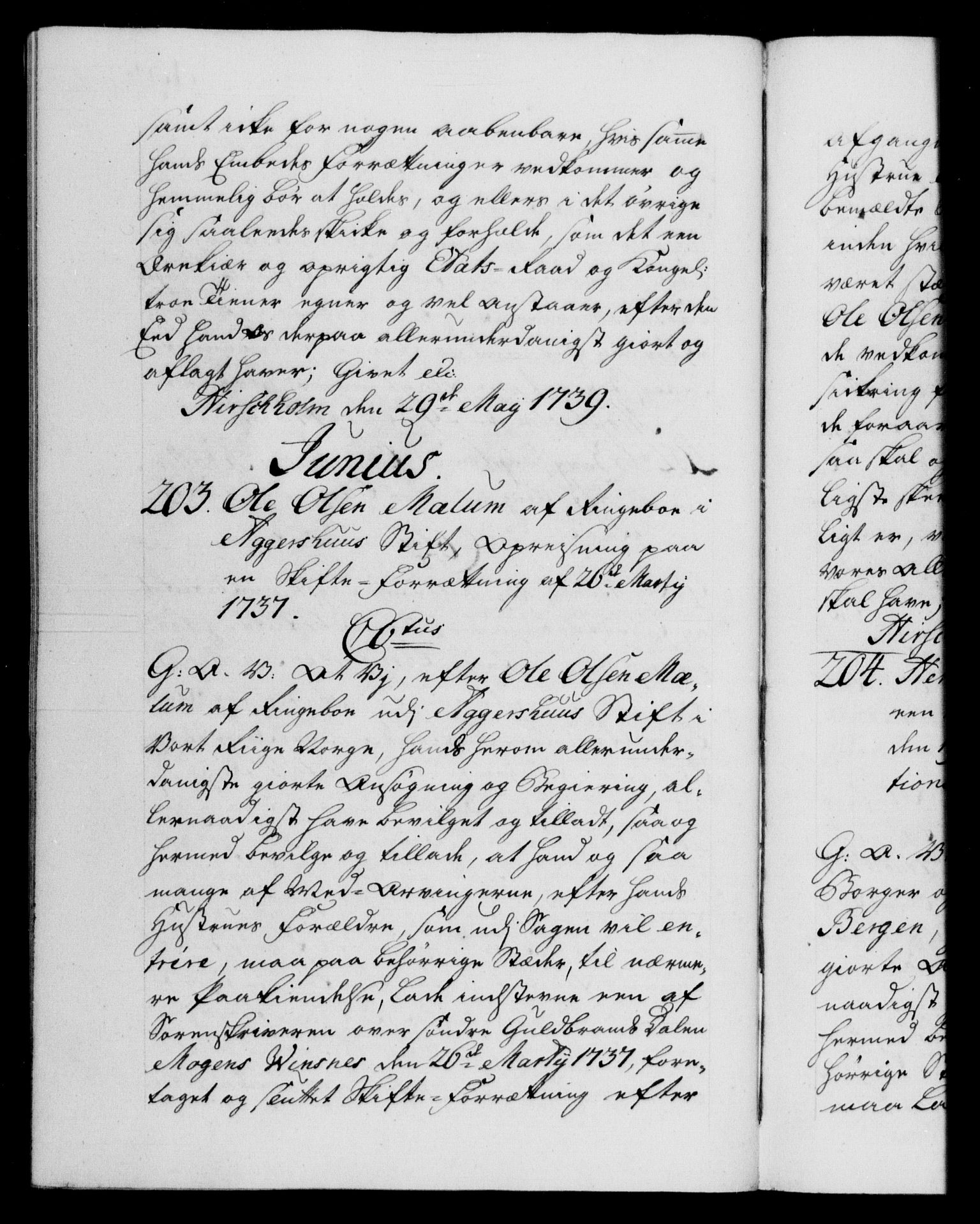 Danske Kanselli 1572-1799, AV/RA-EA-3023/F/Fc/Fca/Fcaa/L0031: Norske registre, 1739-1740, p. 134b