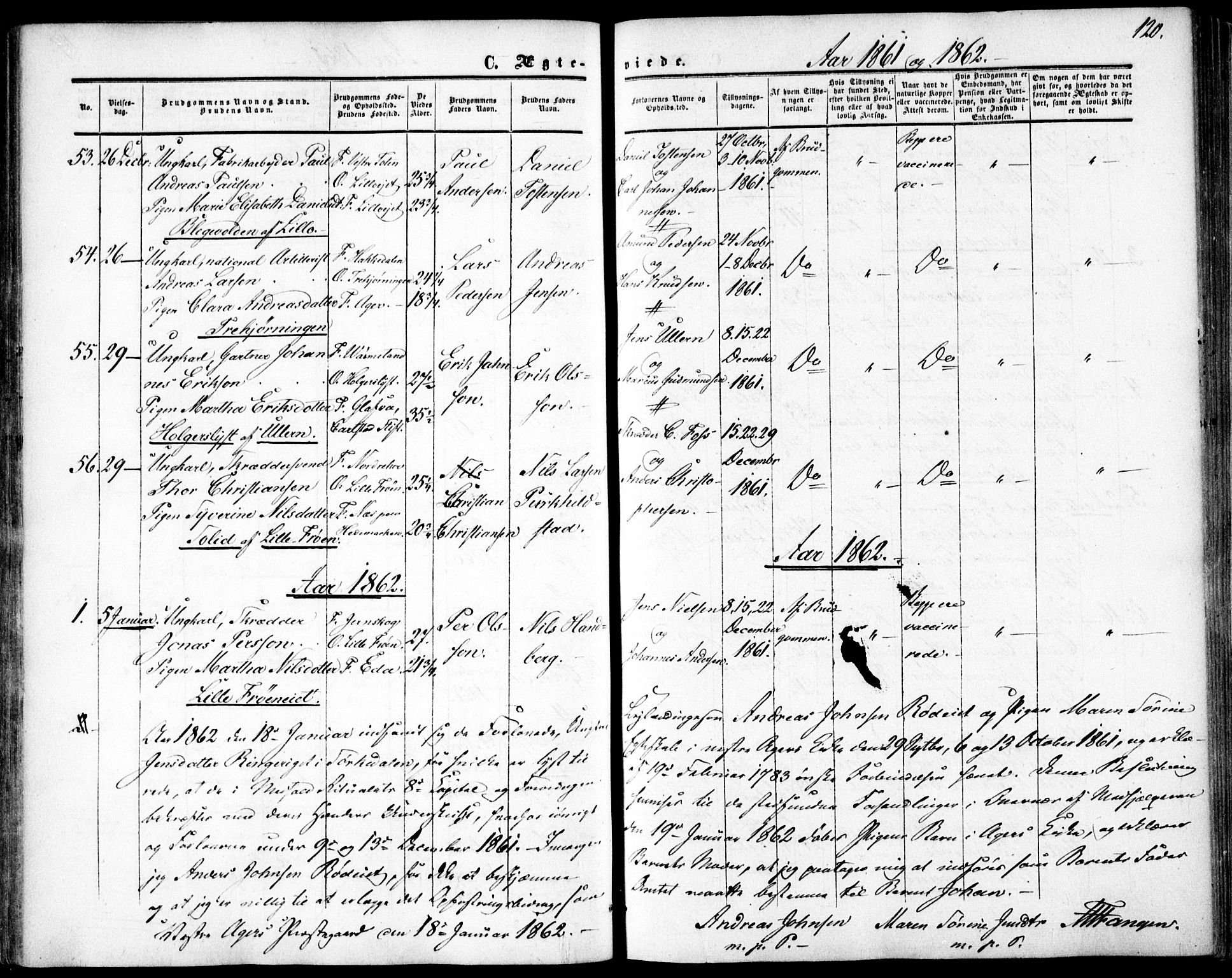 Vestre Aker prestekontor Kirkebøker, AV/SAO-A-10025/F/Fa/L0002: Parish register (official) no. 2, 1855-1877, p. 120