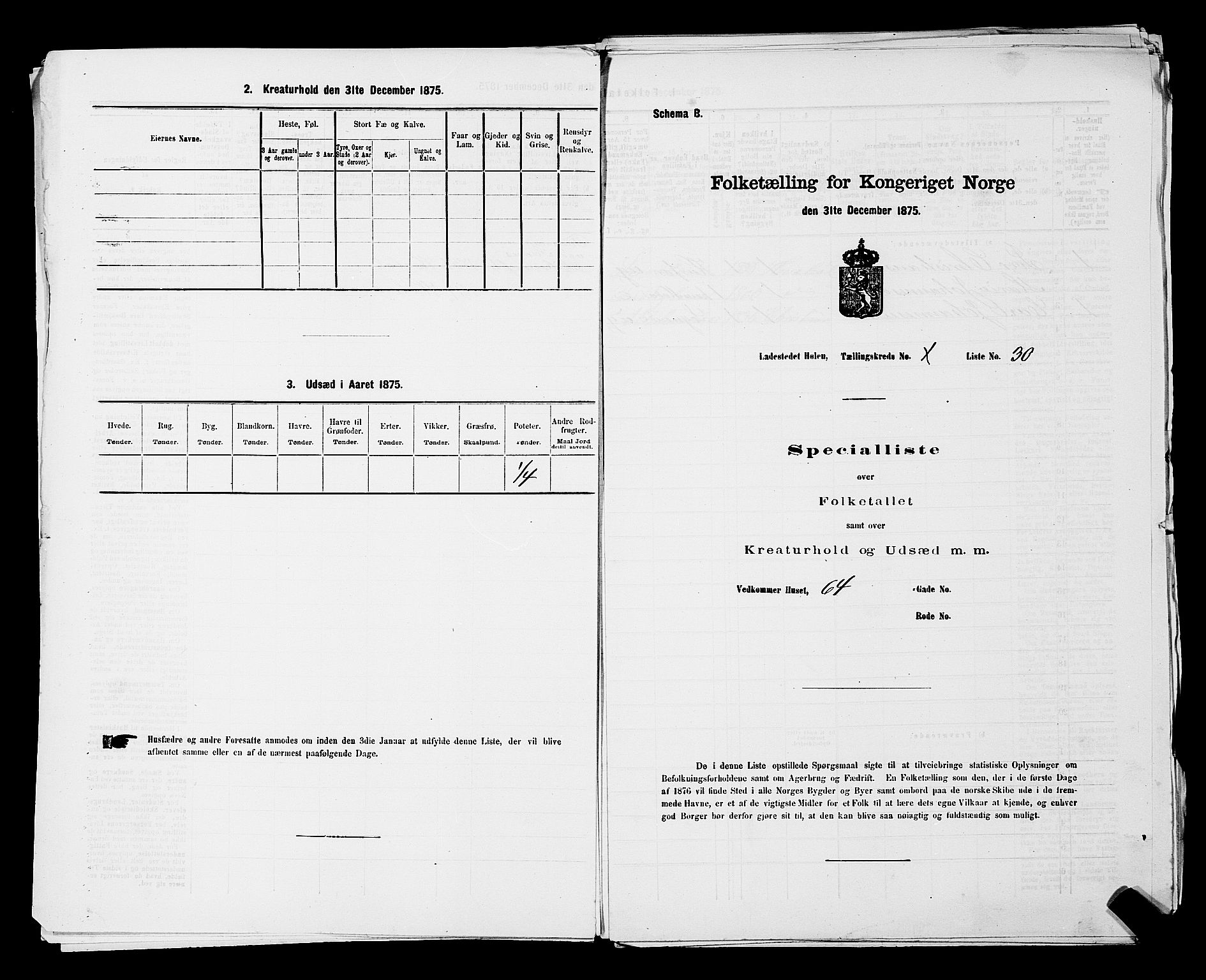 RA, 1875 census for 0204B Vestby/Hølen, 1875, p. 13