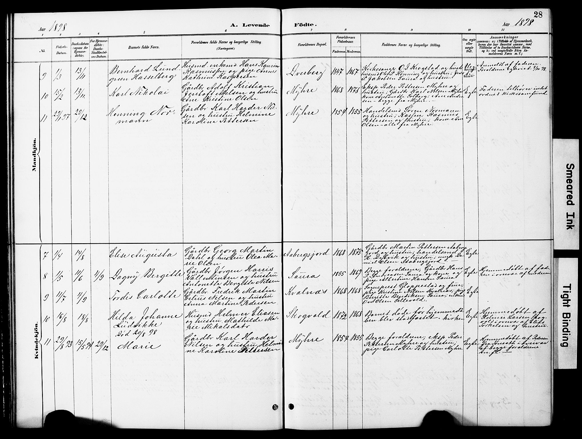 Ministerialprotokoller, klokkerbøker og fødselsregistre - Nordland, AV/SAT-A-1459/897/L1413: Parish register (copy) no. 897C03, 1887-1903, p. 28