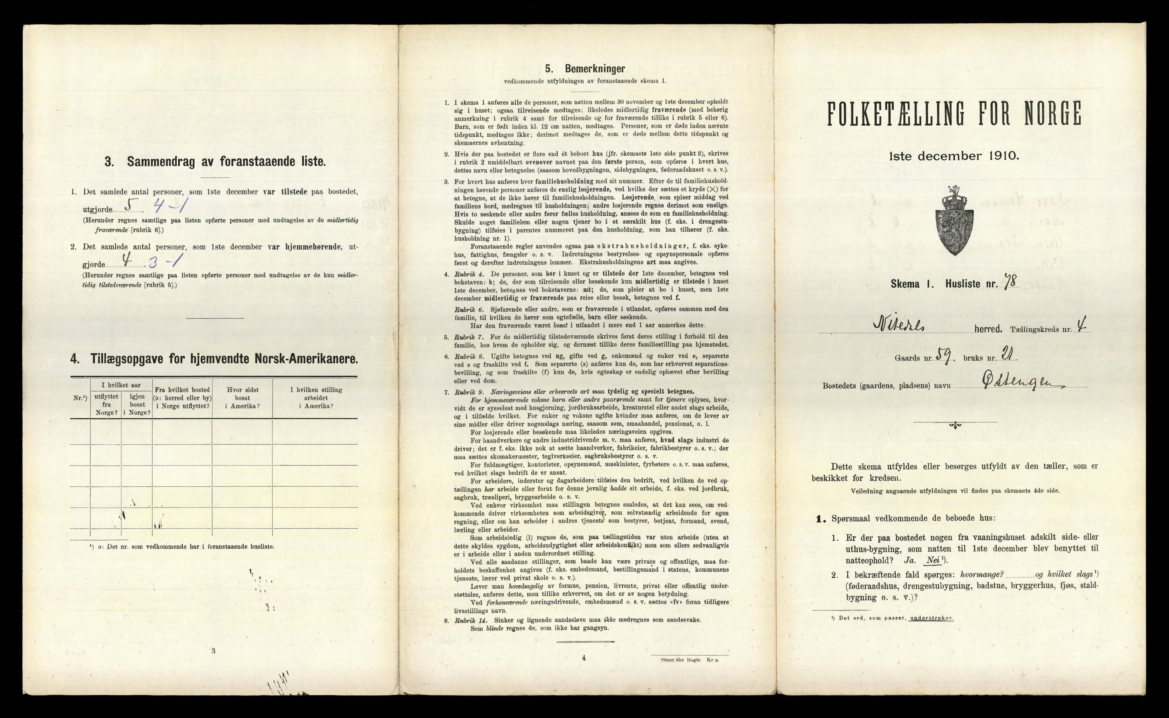 RA, 1910 census for Nittedal, 1910, p. 773