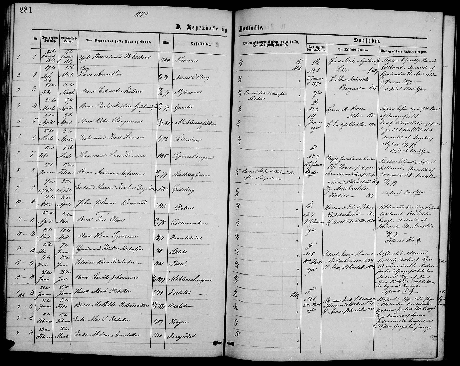 Ringebu prestekontor, SAH/PREST-082/H/Ha/Hab/L0004: Parish register (copy) no. 4, 1867-1879, p. 281