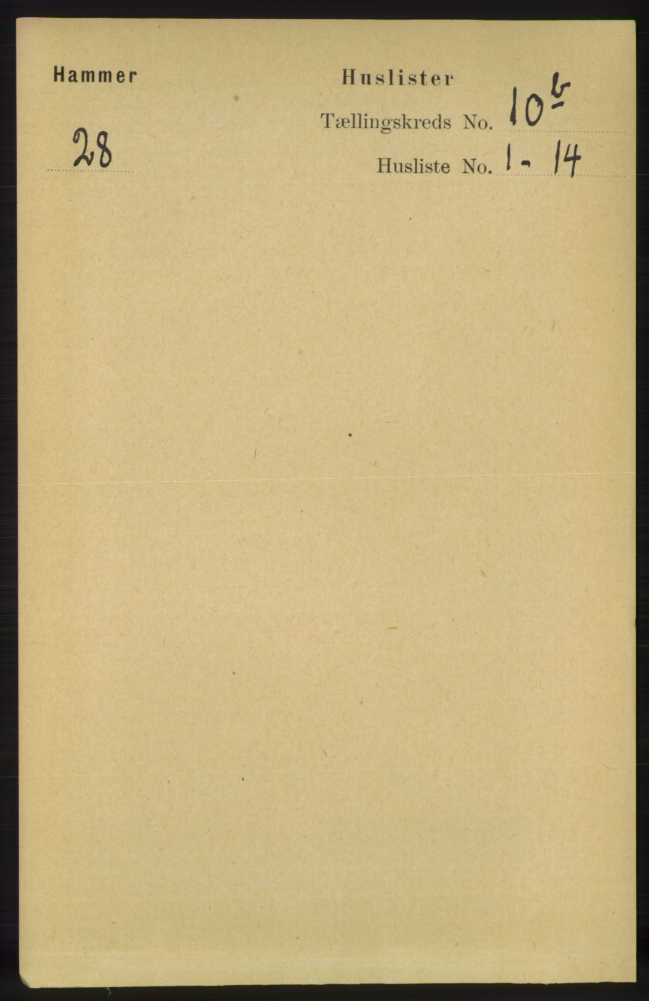 RA, 1891 census for 1254 Hamre, 1891, p. 3026
