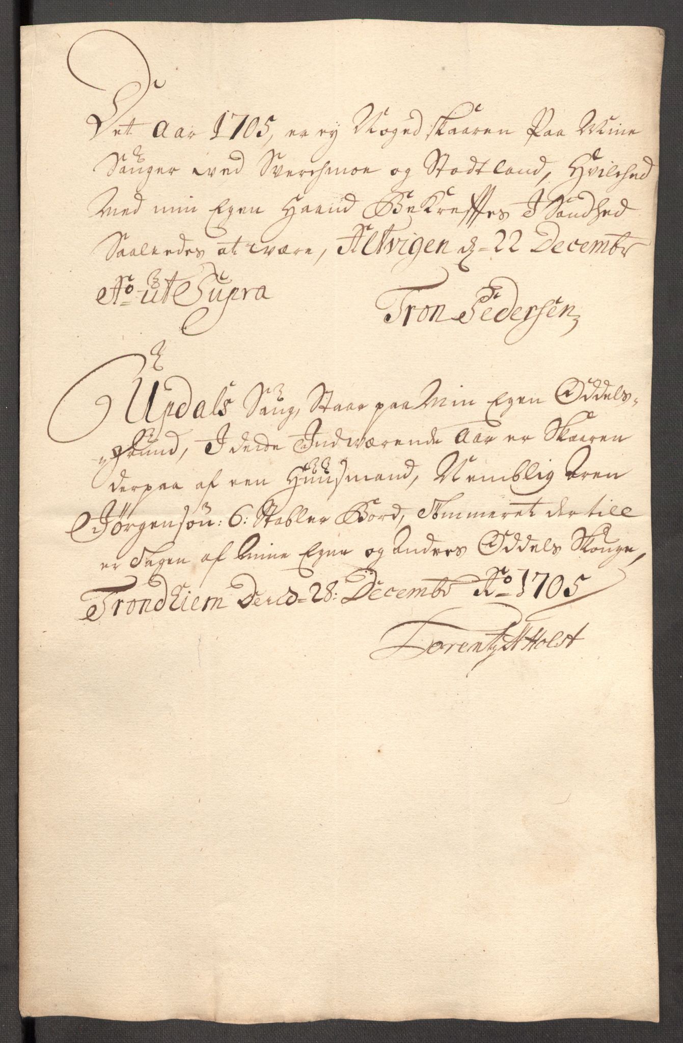 Rentekammeret inntil 1814, Reviderte regnskaper, Fogderegnskap, RA/EA-4092/R64/L4429: Fogderegnskap Namdal, 1705-1706, p. 100