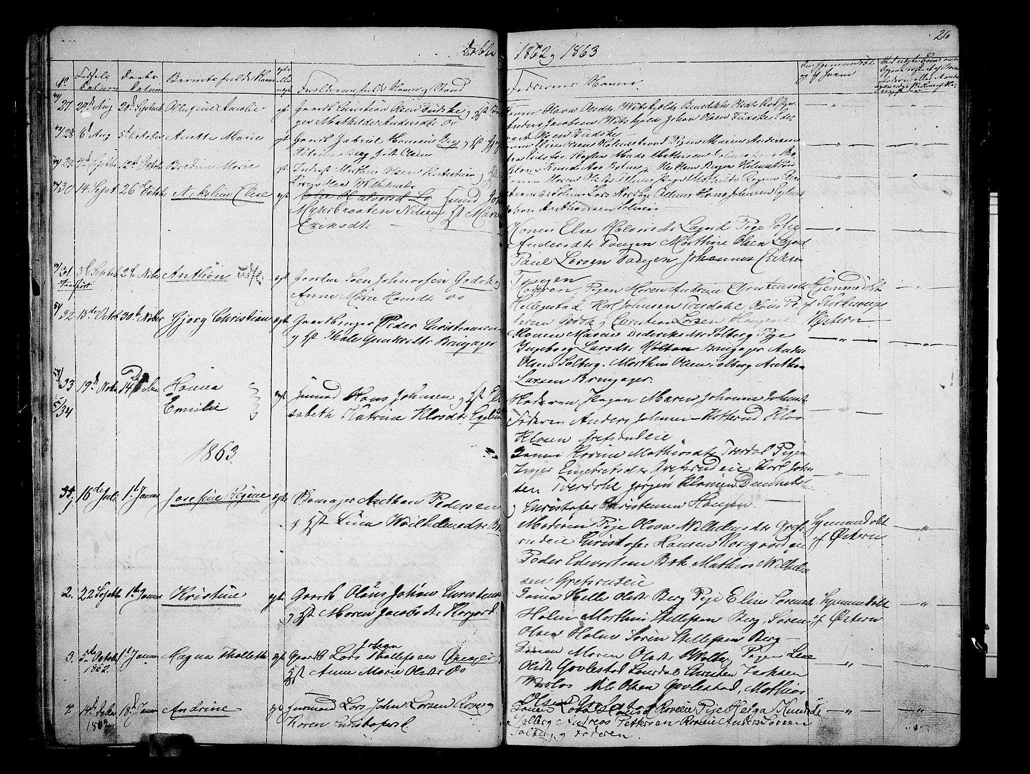 Botne kirkebøker, SAKO/A-340/G/Ga/L0001: Parish register (copy) no. I 1, 1854-1867, p. 26