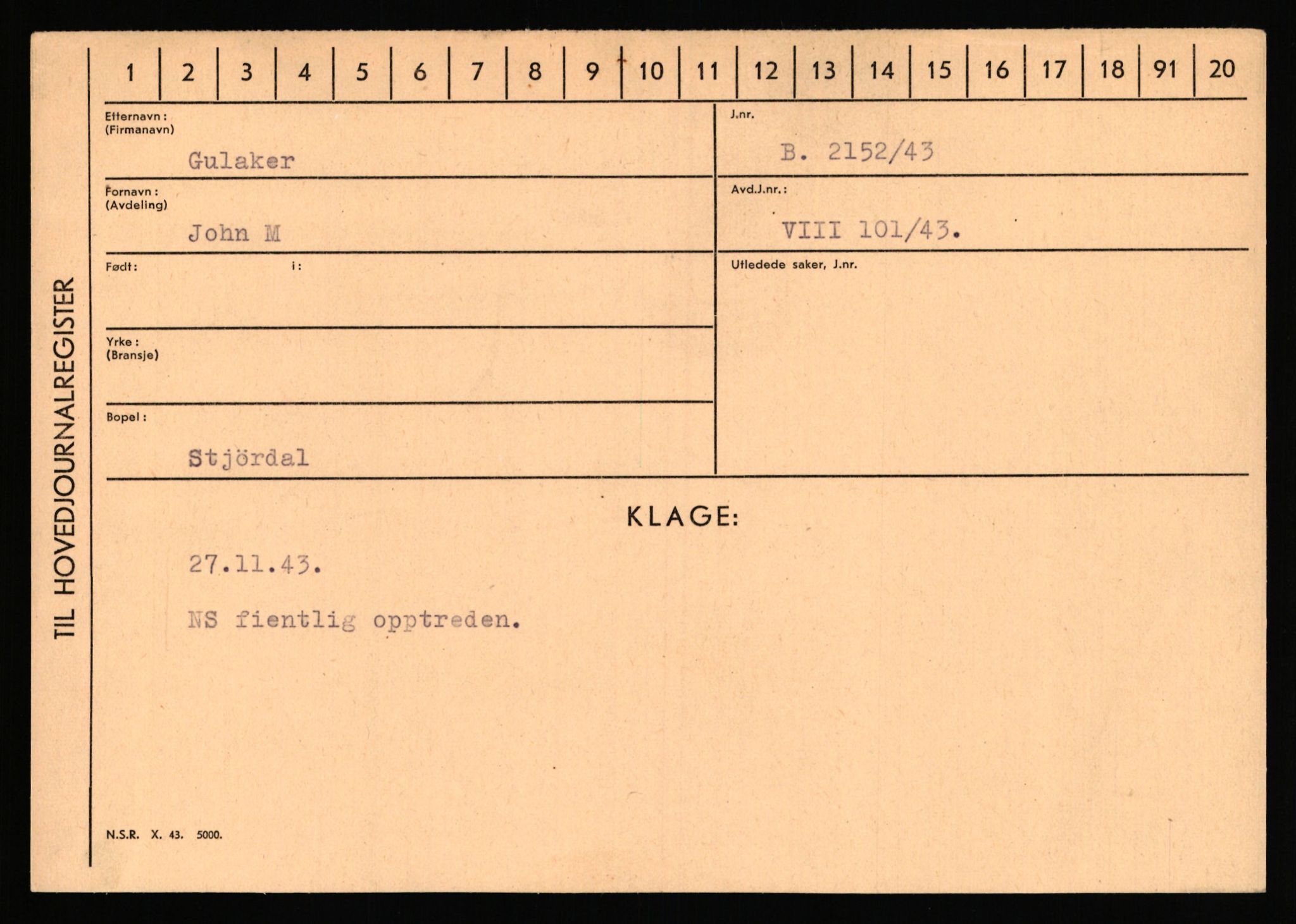 Statspolitiet - Hovedkontoret / Osloavdelingen, AV/RA-S-1329/C/Ca/L0005: Furali - Hamula, 1943-1945, p. 2540