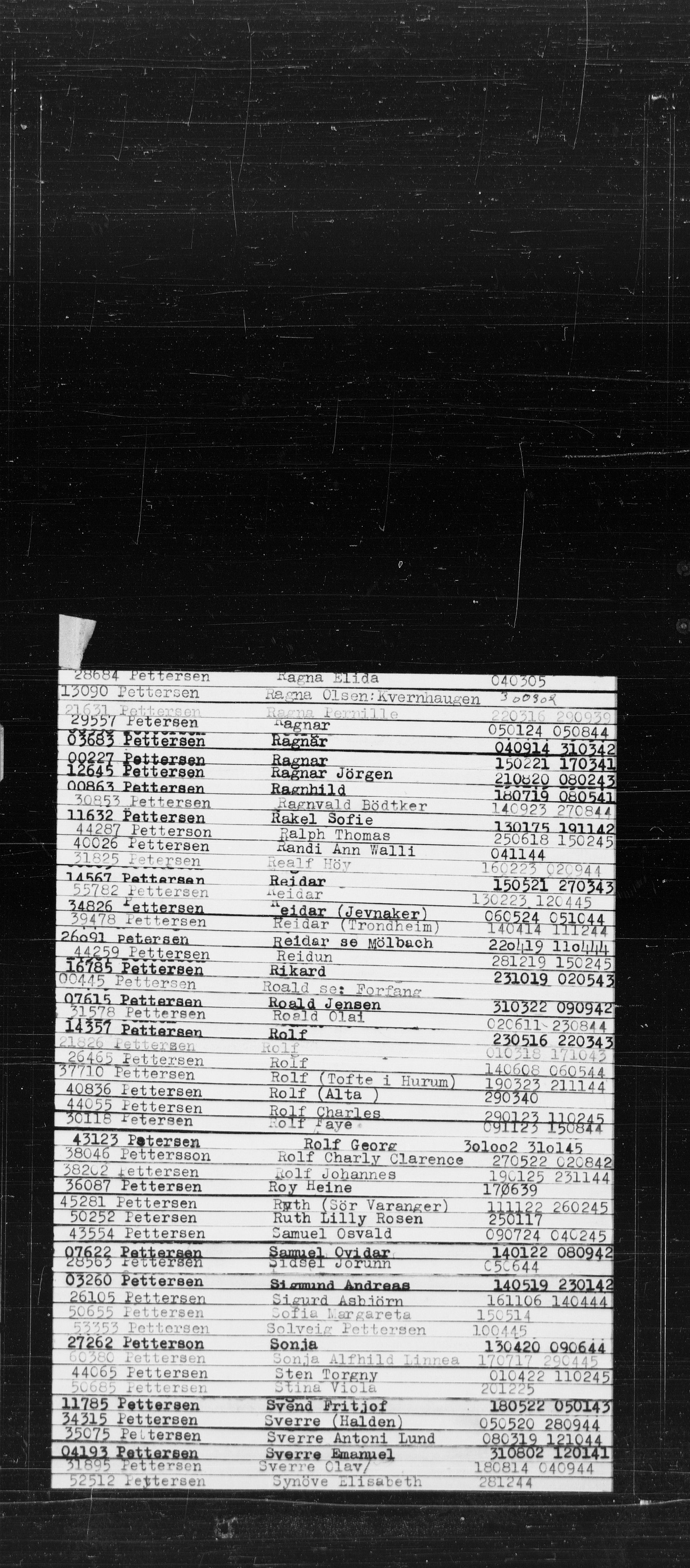 Den Kgl. Norske Legasjons Flyktningskontor, AV/RA-S-6753/V/Va/L0022: Kjesäterkartoteket.  Alfabetisk register, A-Å., 1940-1945, p. 709