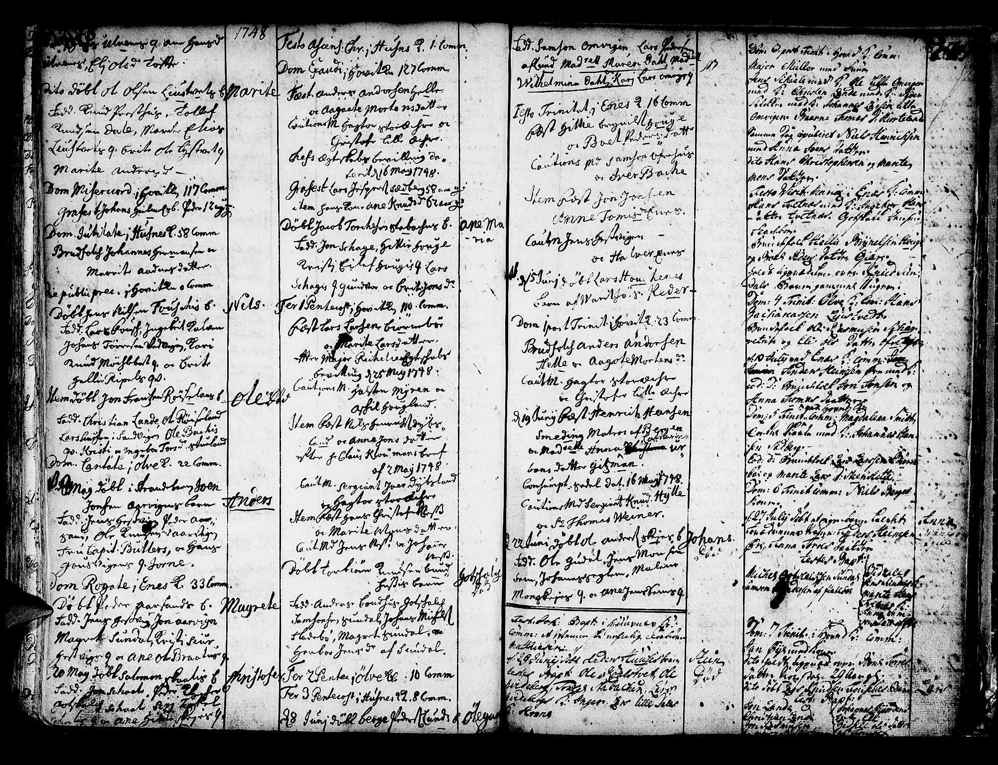 Kvinnherad sokneprestembete, AV/SAB-A-76401/H/Haa: Parish register (official) no. A 2, 1710-1753, p. 278-279