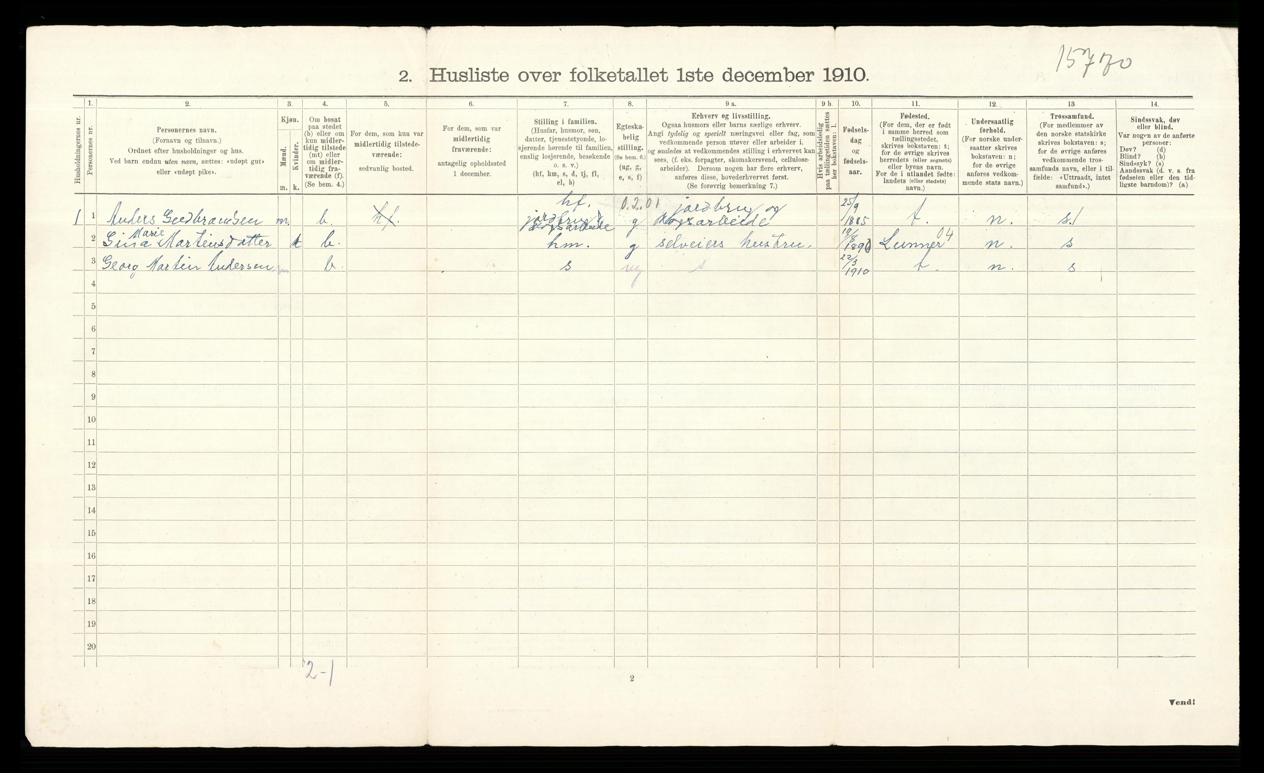 RA, 1910 census for Krødsherad, 1910, p. 32