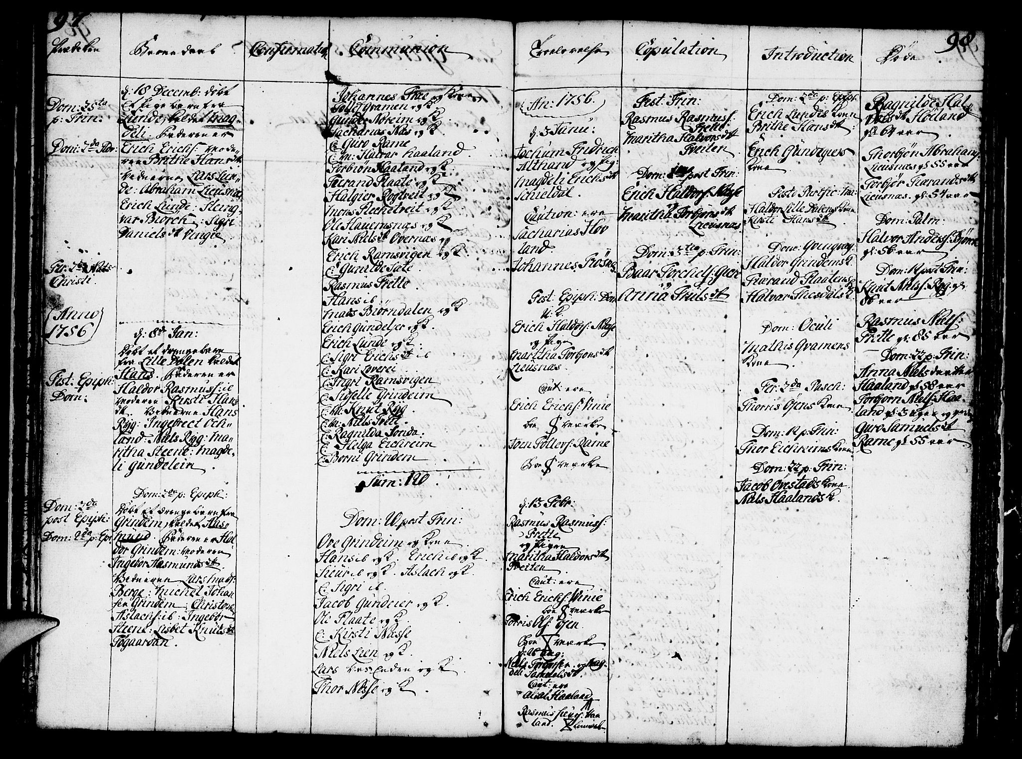 Etne sokneprestembete, SAB/A-75001/H/Haa: Parish register (official) no. A 3 /2, 1755-1782, p. 97-98