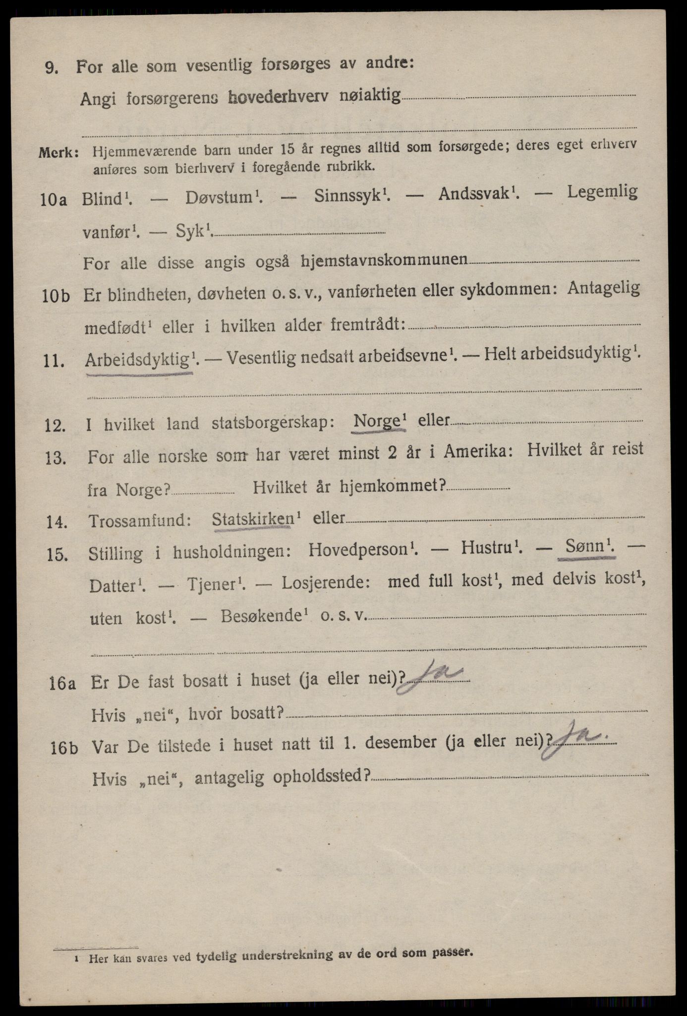 SAST, 1920 census for Hetland, 1920, p. 3642