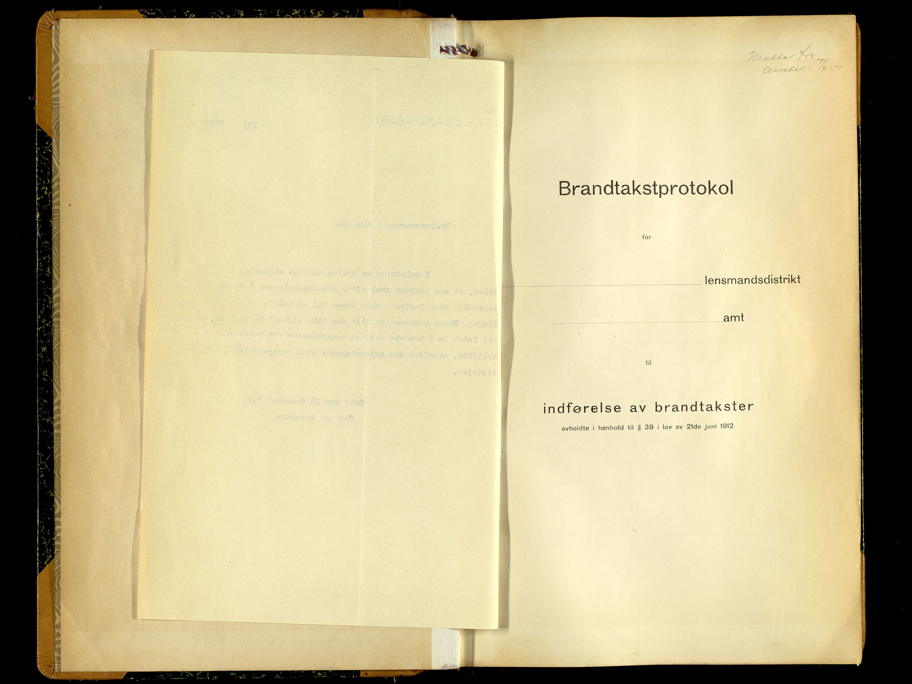 Norges Brannkasse, Ringebu, AV/SAH-NBRANR-037/F/L0006: Branntakstprotokoll, 1919-1955