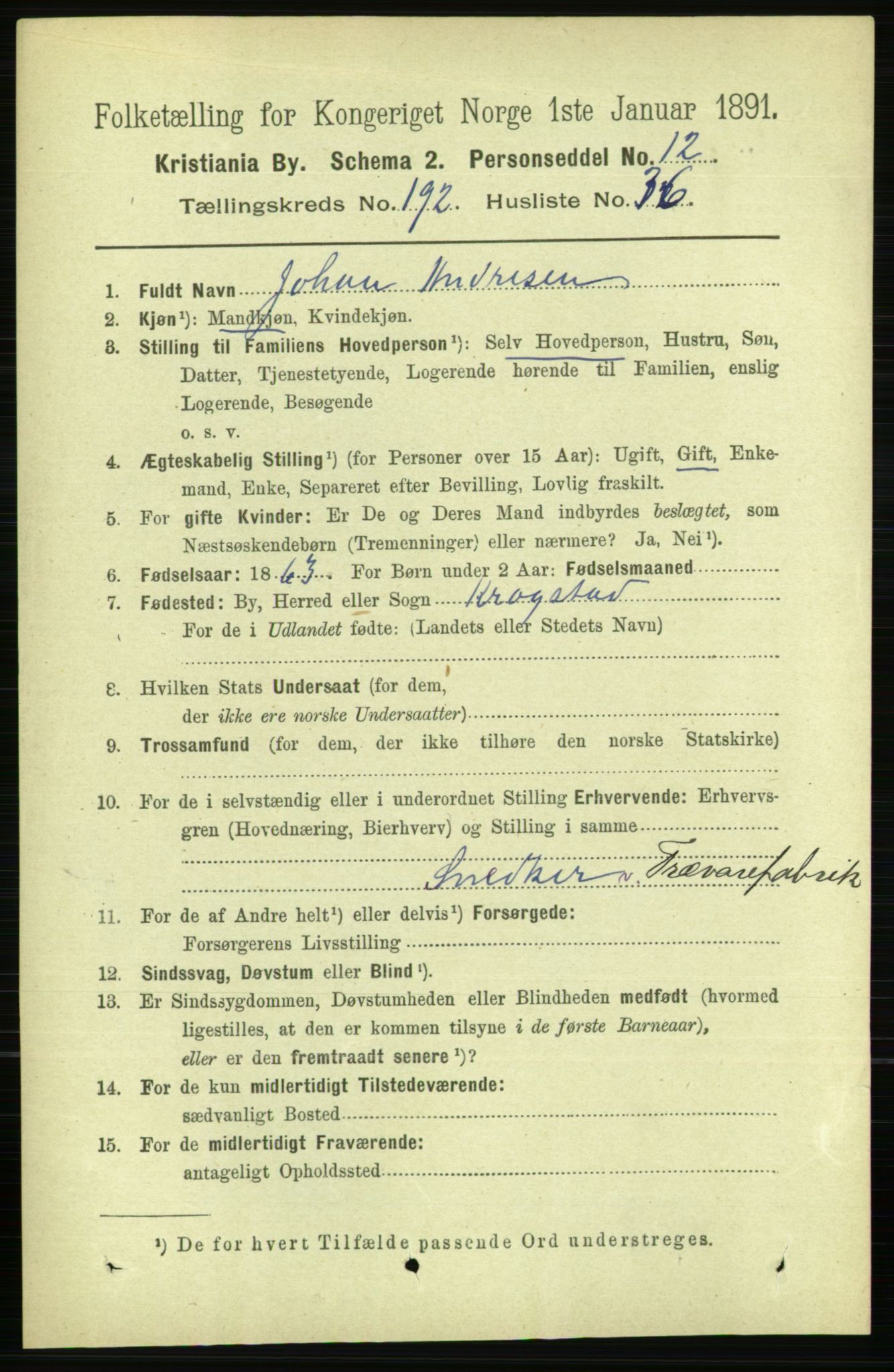 RA, 1891 census for 0301 Kristiania, 1891, p. 116058