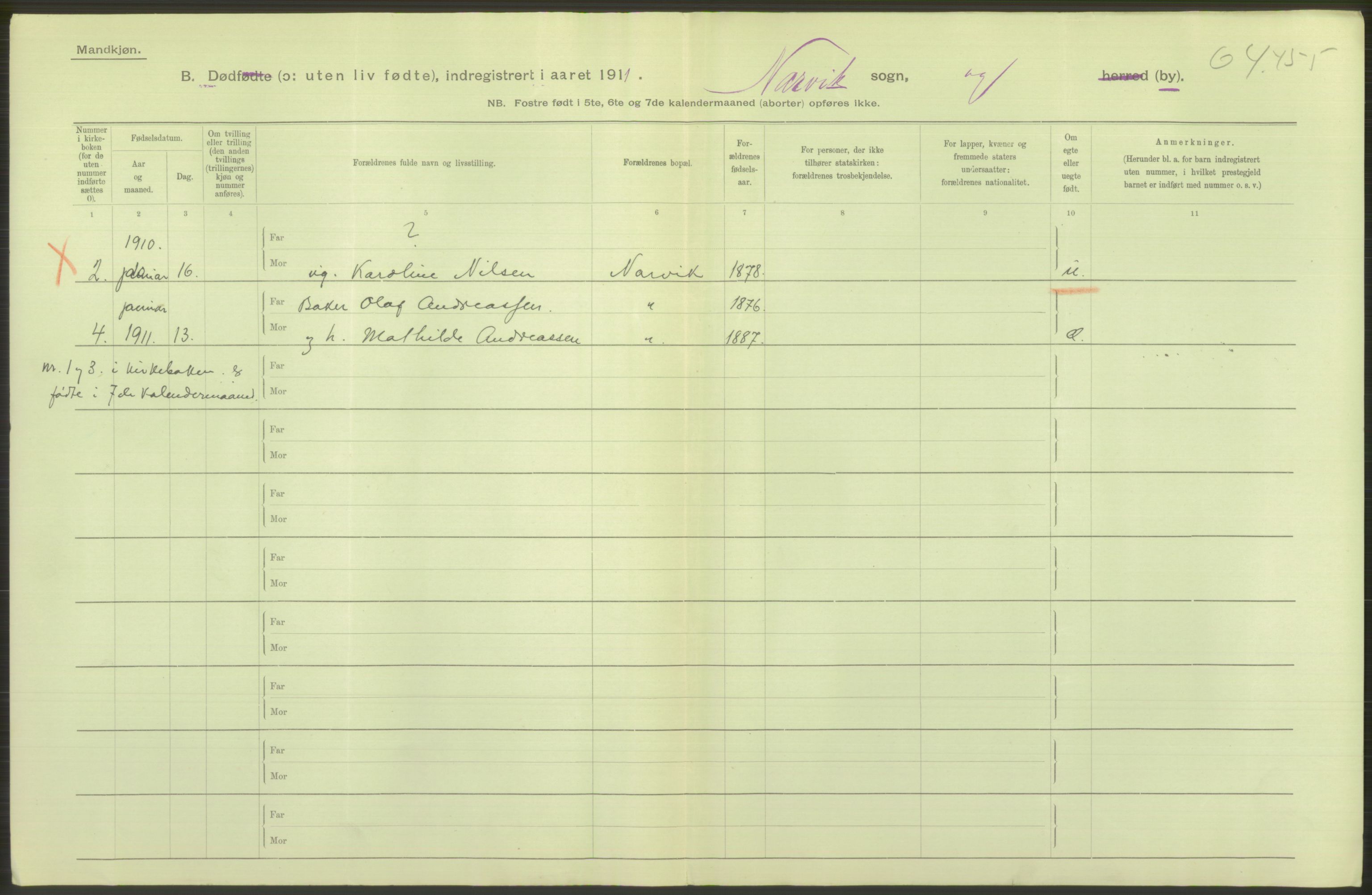 Statistisk sentralbyrå, Sosiodemografiske emner, Befolkning, RA/S-2228/D/Df/Dfb/Dfba/L0046: Nordlands amt:  Døde, dødfødte. Bygder og byer., 1911, p. 44