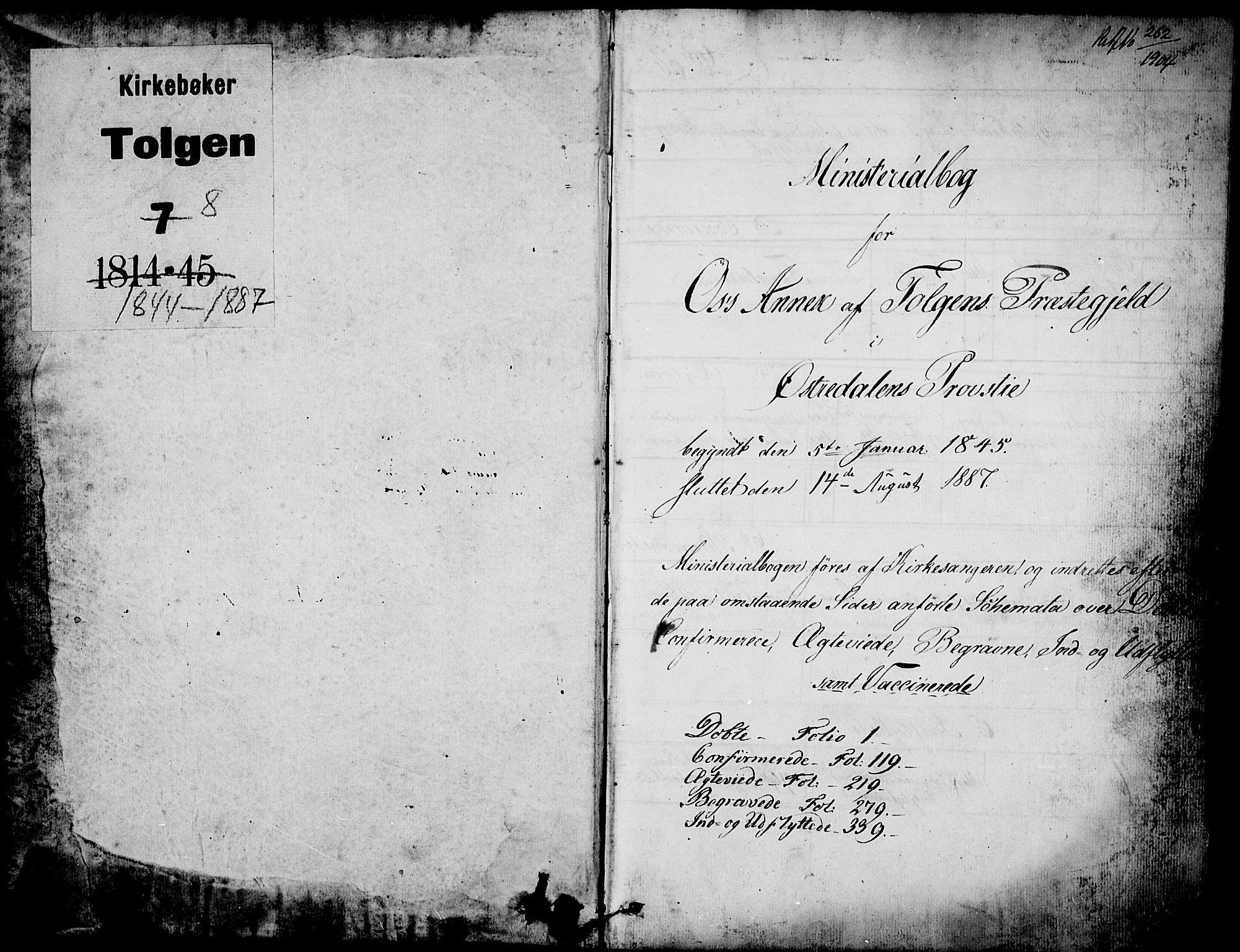 Tolga prestekontor, SAH/PREST-062/L/L0004: Parish register (copy) no. 4, 1845-1887