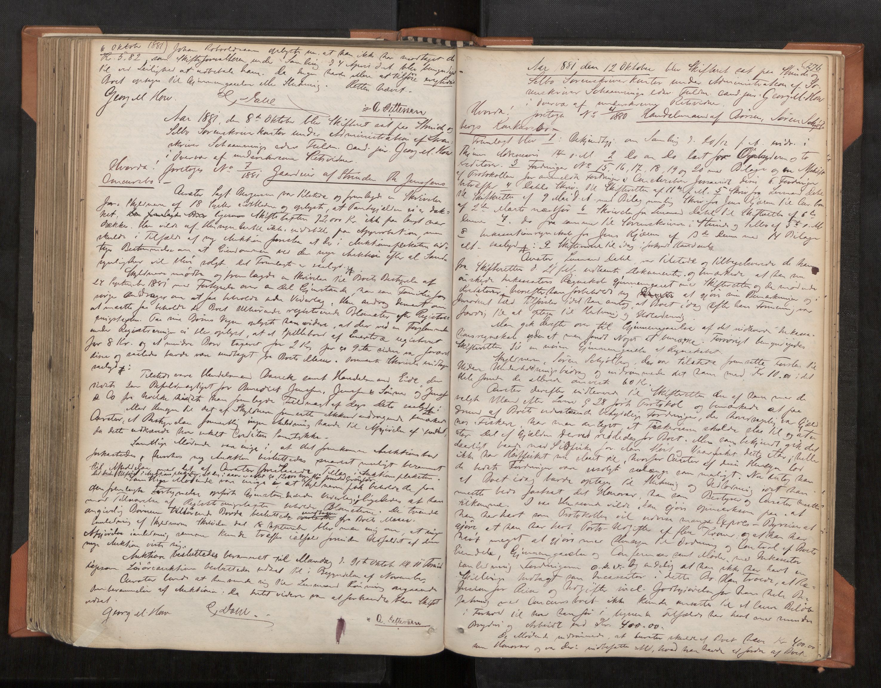 Strinda og Selbu sorenskriveri, AV/SAT-A-0015/3/3B/L0004: Skifteforhandlingsprot. 4 4, 1866-1883, p. 276