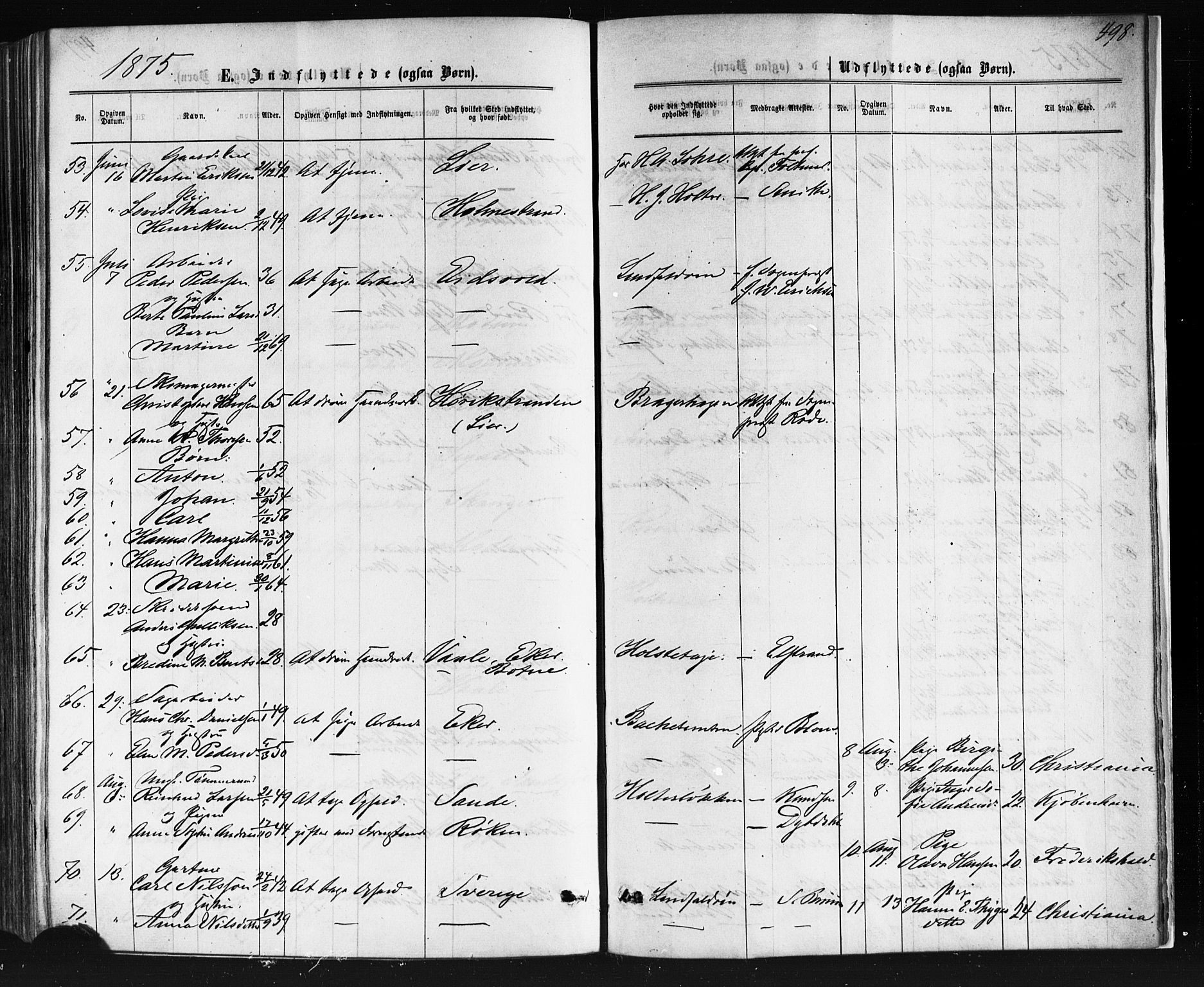 Bragernes kirkebøker, SAKO/A-6/F/Fb/L0004: Parish register (official) no. II 4, 1869-1875, p. 498