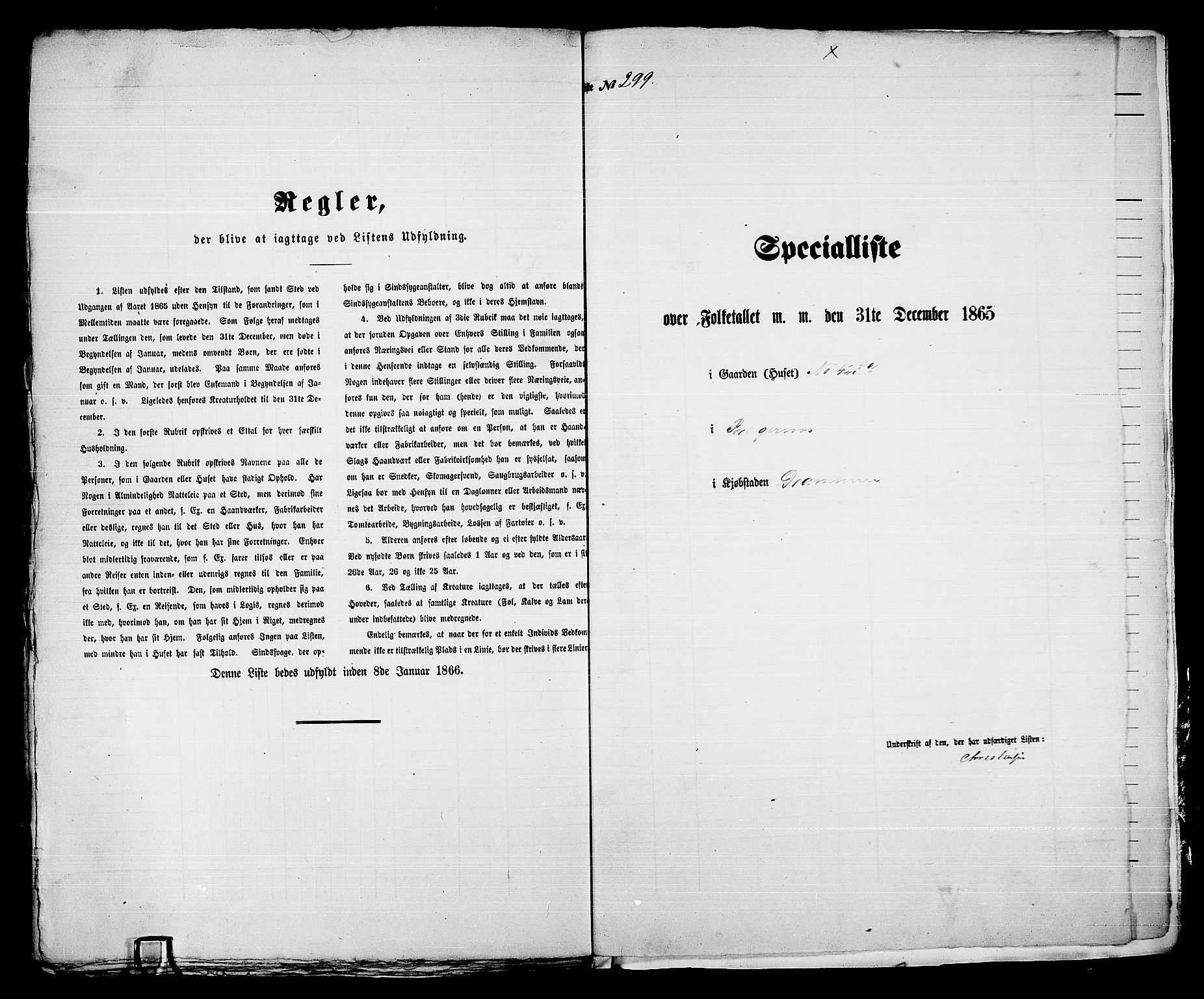 RA, 1865 census for Bragernes in Drammen, 1865, p. 627