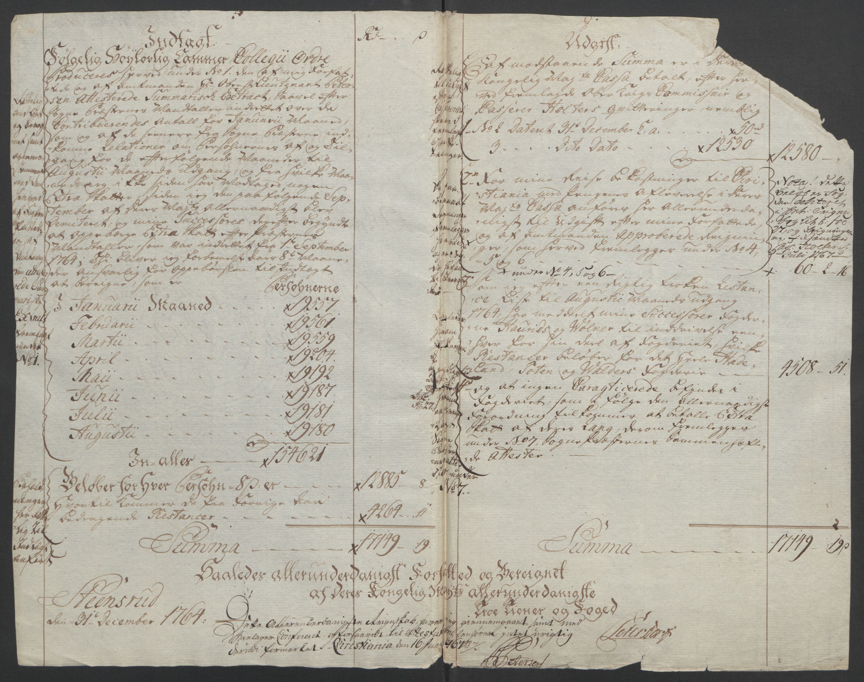 Rentekammeret inntil 1814, Reviderte regnskaper, Fogderegnskap, AV/RA-EA-4092/R19/L1399: Fogderegnskap Toten, Hadeland og Vardal, 1762-1783, p. 46